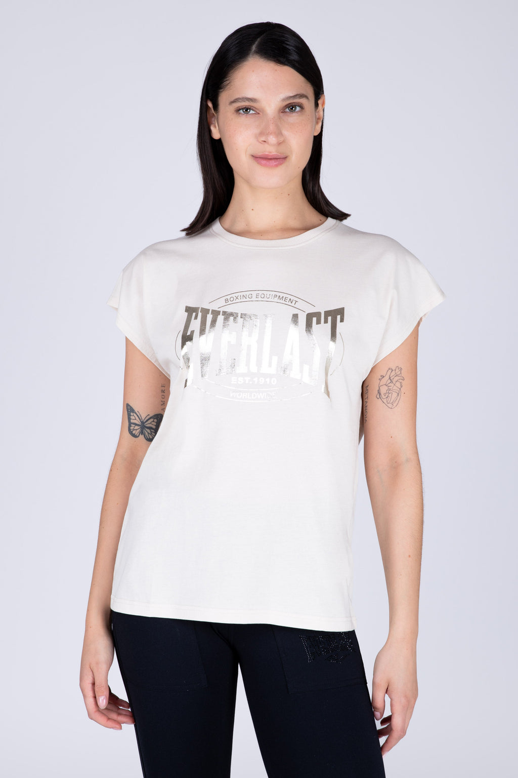Polera Manga Corta Glad Beige Everlast