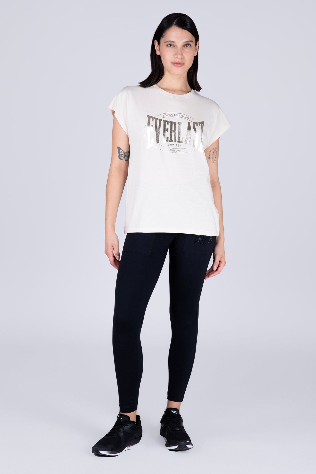 Polera Manga Corta Glad Beige Everlast
