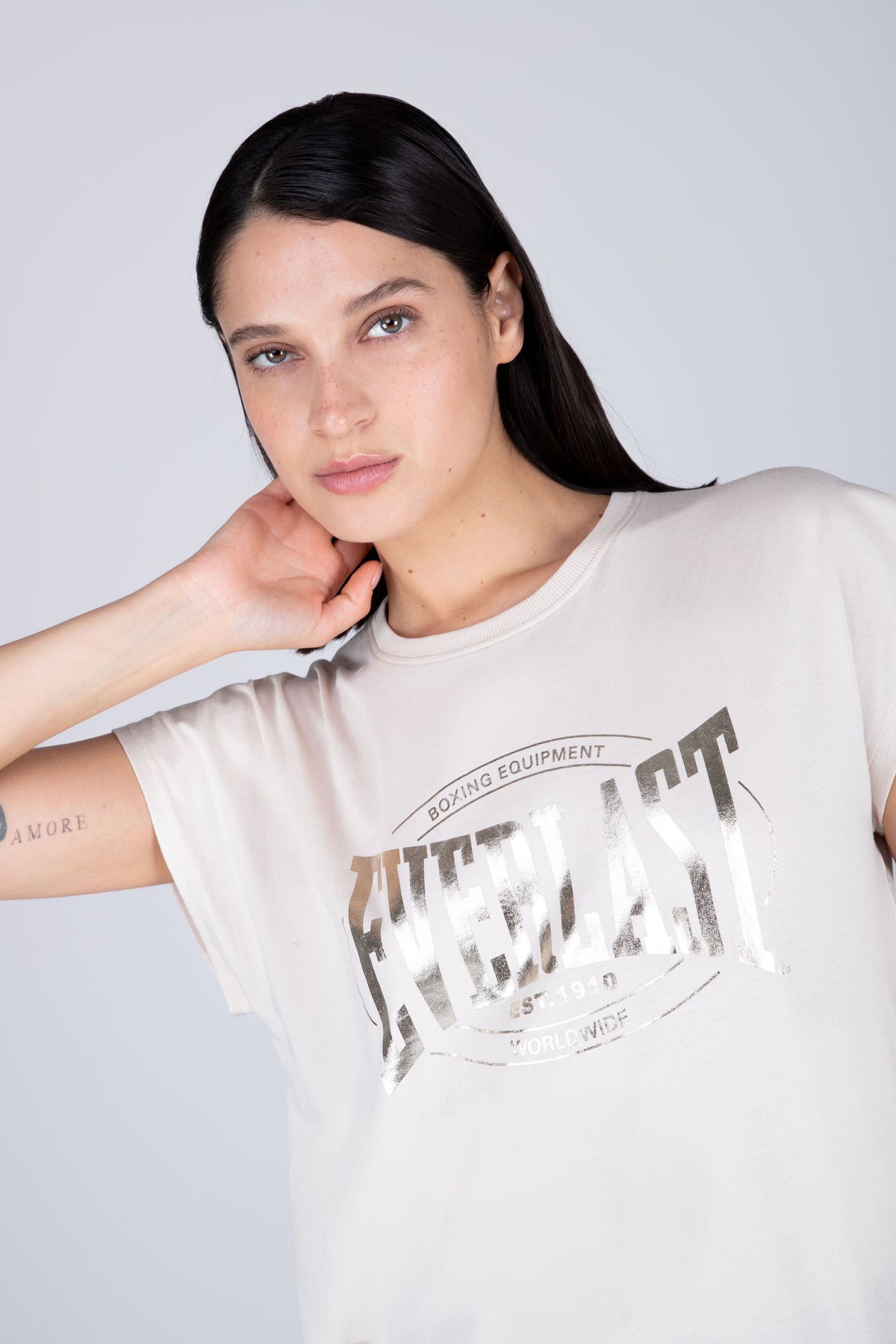 Polera Manga Corta Glad Beige Everlast