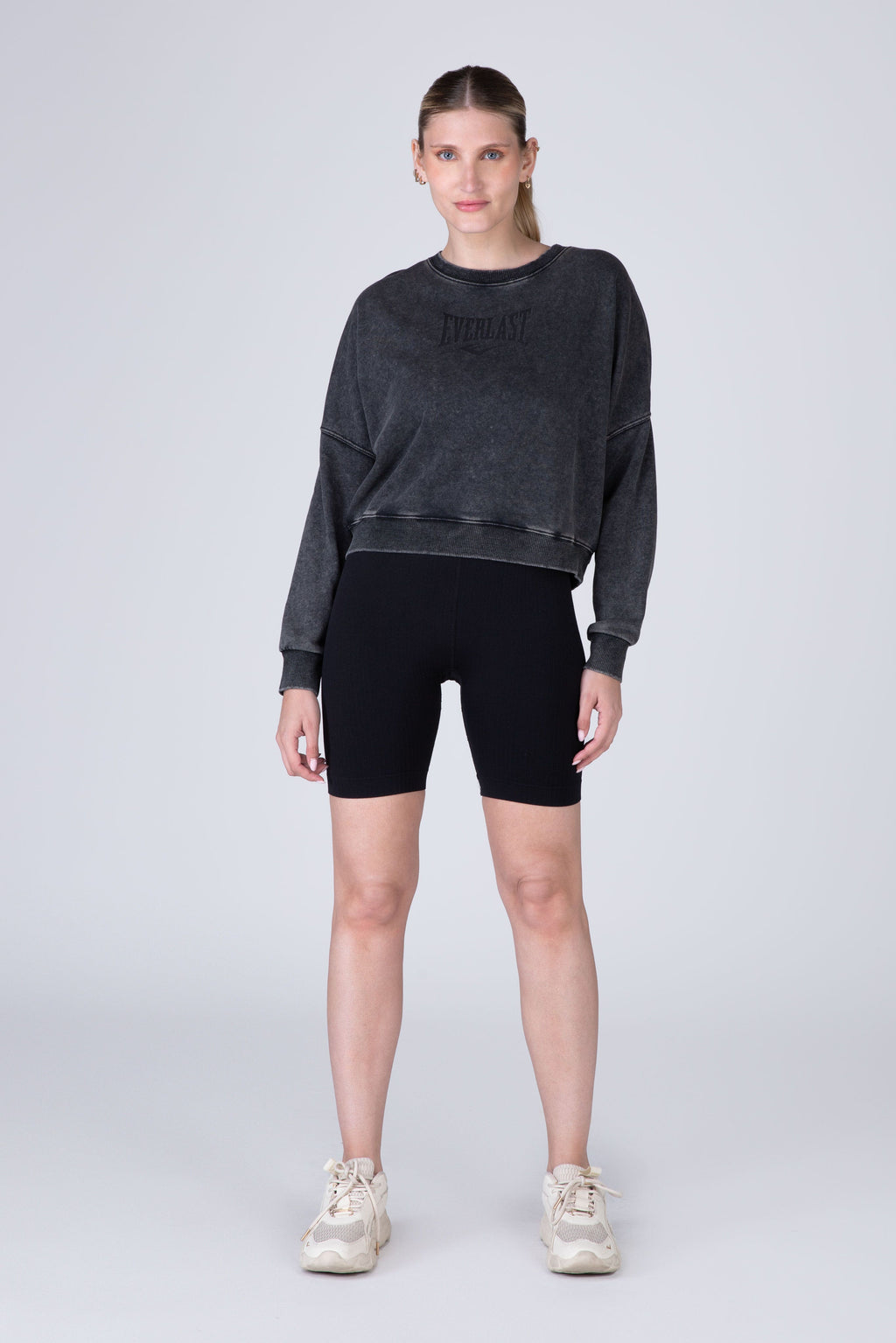 Poleron Crew Neck Greys Gris Everlast