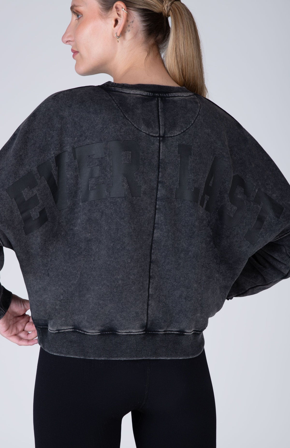 Poleron Crew Neck Greys Gris Everlast