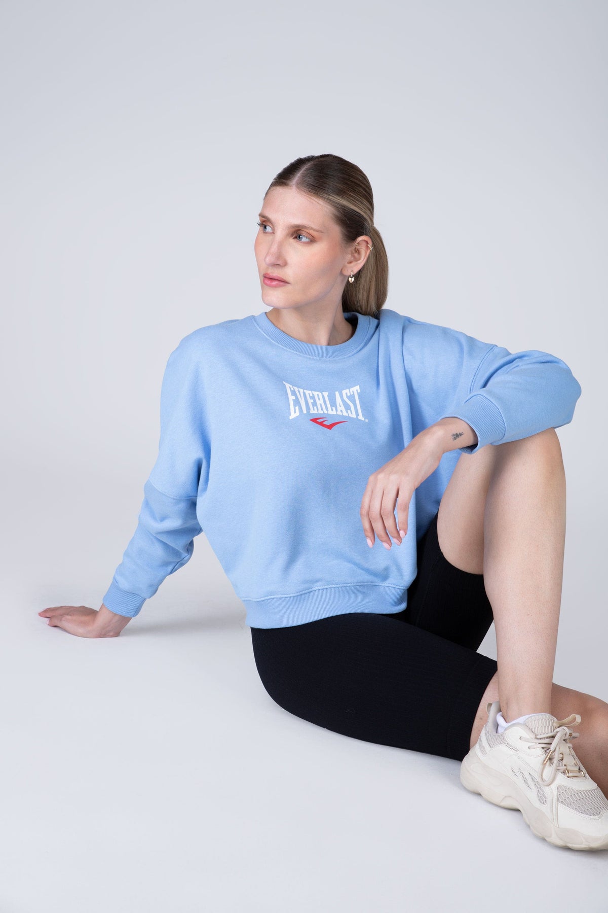 Poleron Crew Neck Greys Celeste Everlast