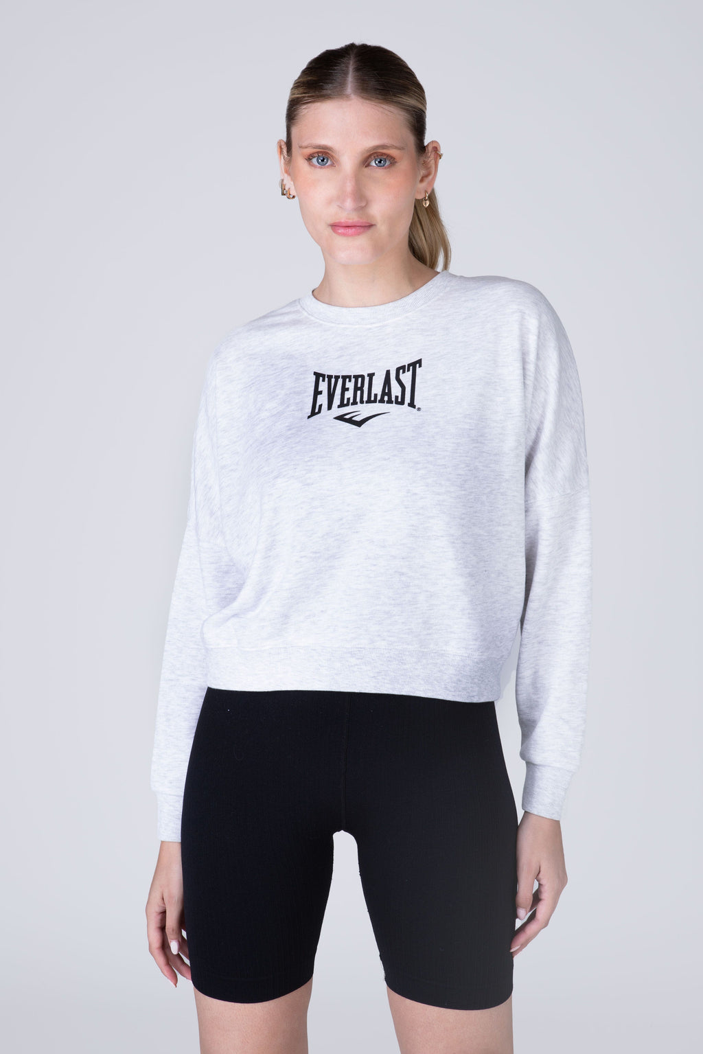 Poleron Crew Neck Greys Gris Everlast