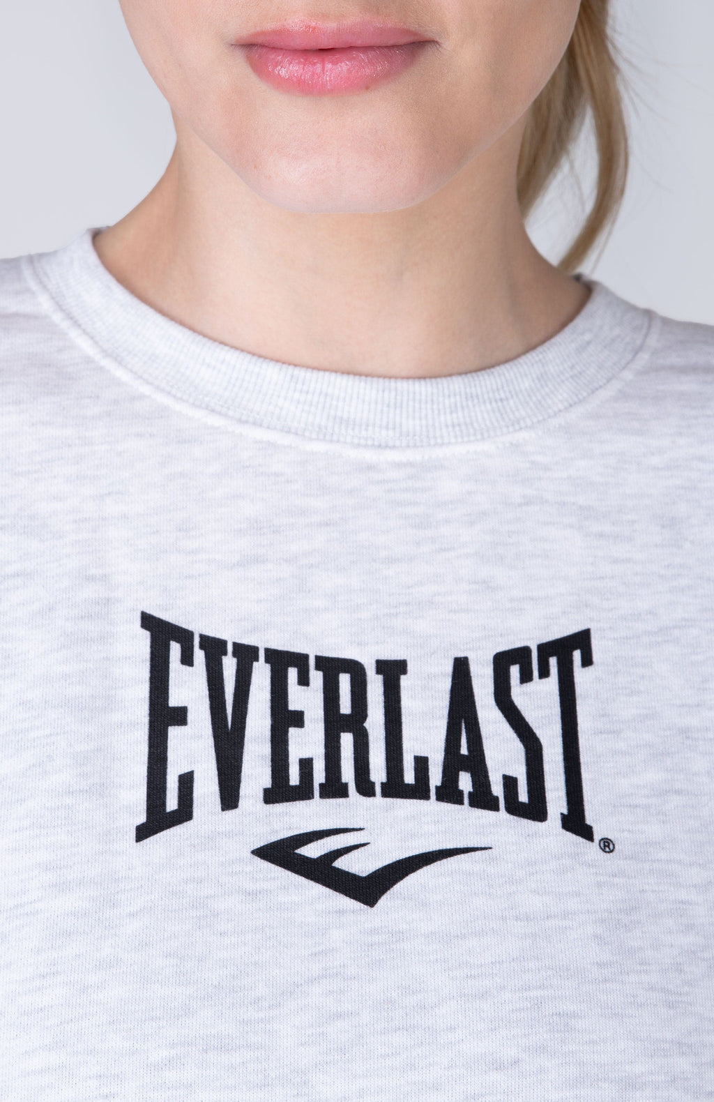Poleron Crew Neck Greys Gris Everlast