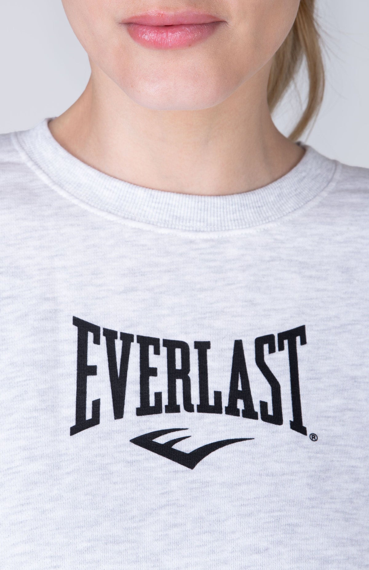 Poleron Crew Neck Greys Gris Everlast