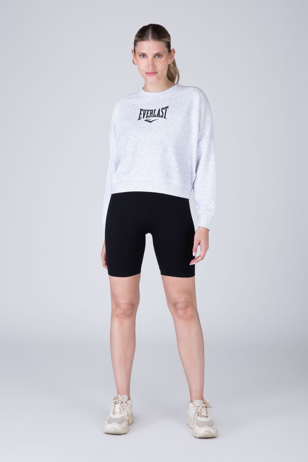 Poleron Crew Neck Greys Gris Everlast