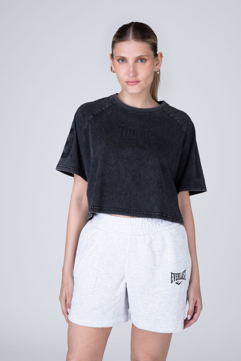 Polera Manga Corta Greys Gris Everlast