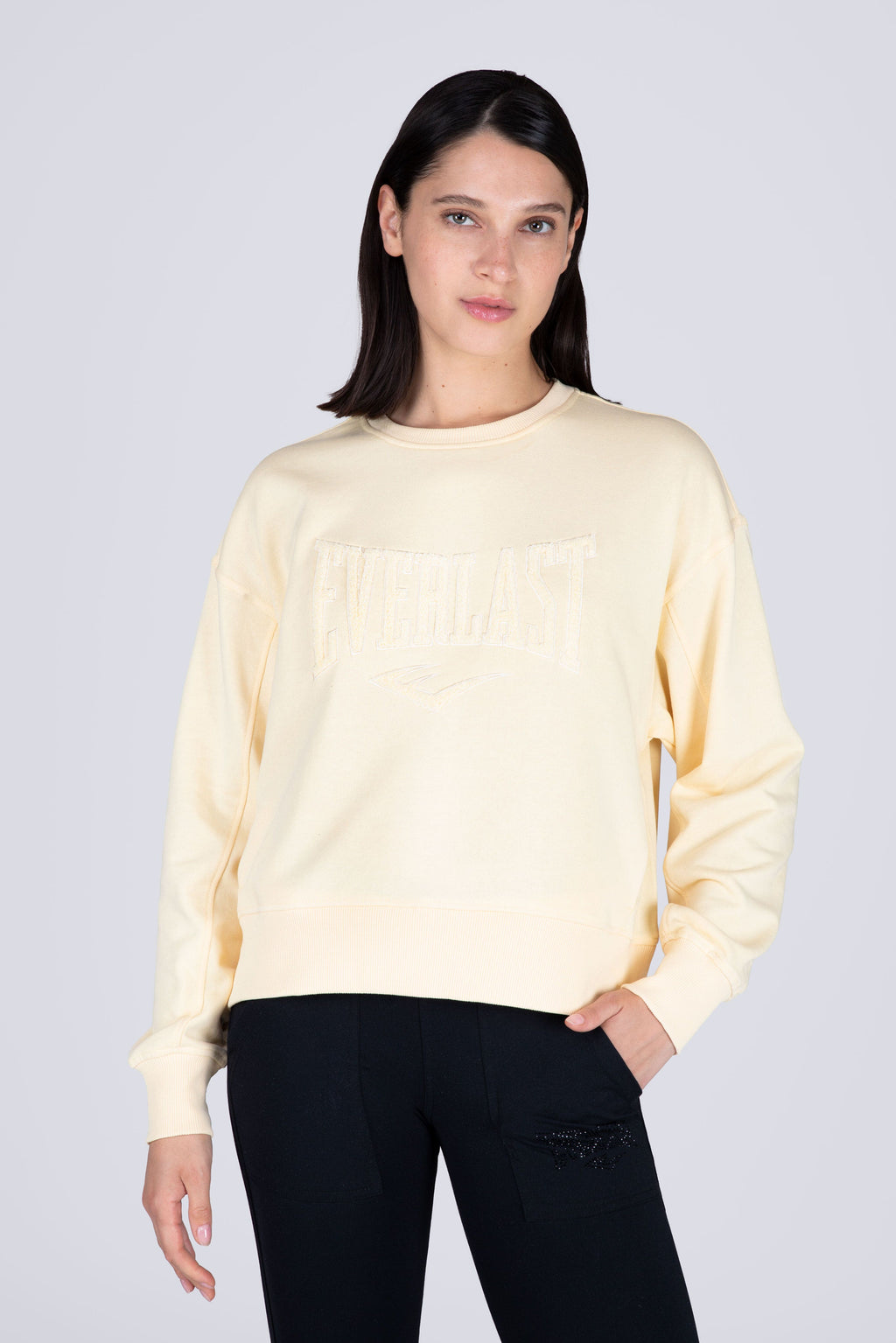 Poleron Crew Neck Aura Amarillo Everlast