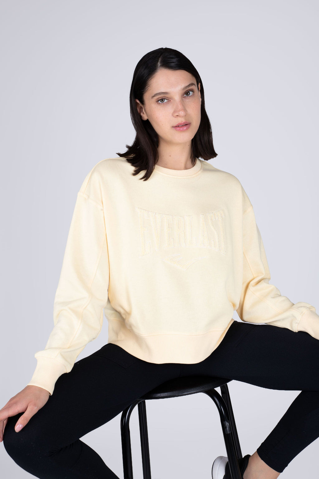 Poleron Crew Neck Aura Amarillo Everlast