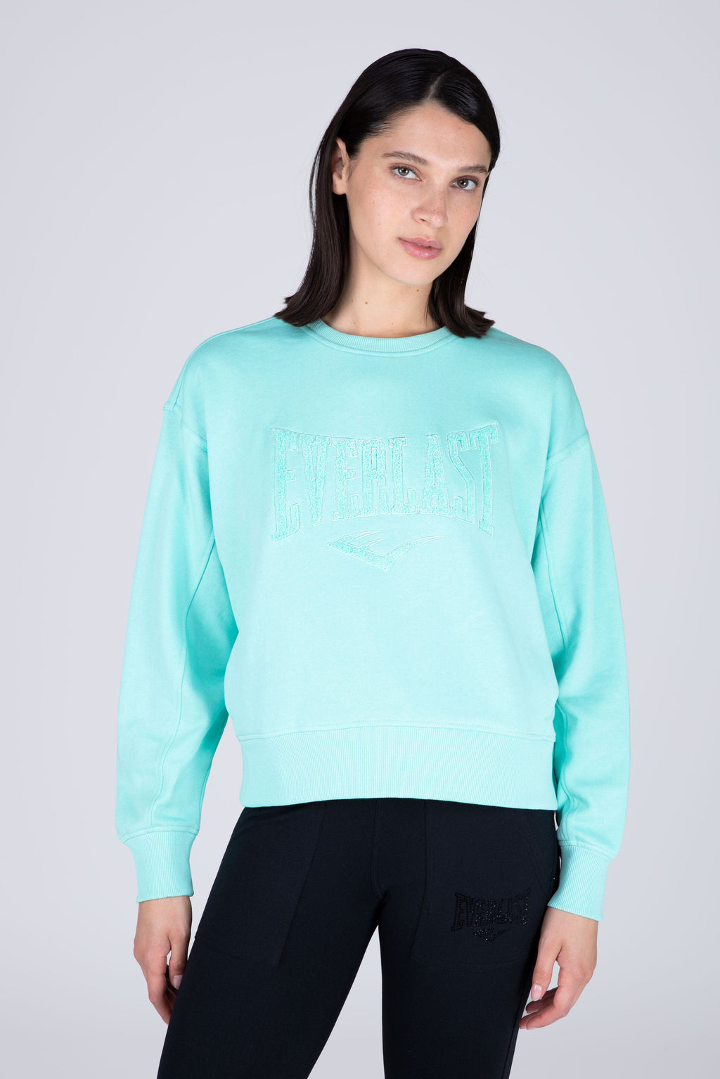 Poleron Crew Neck Aura Verde Everlast