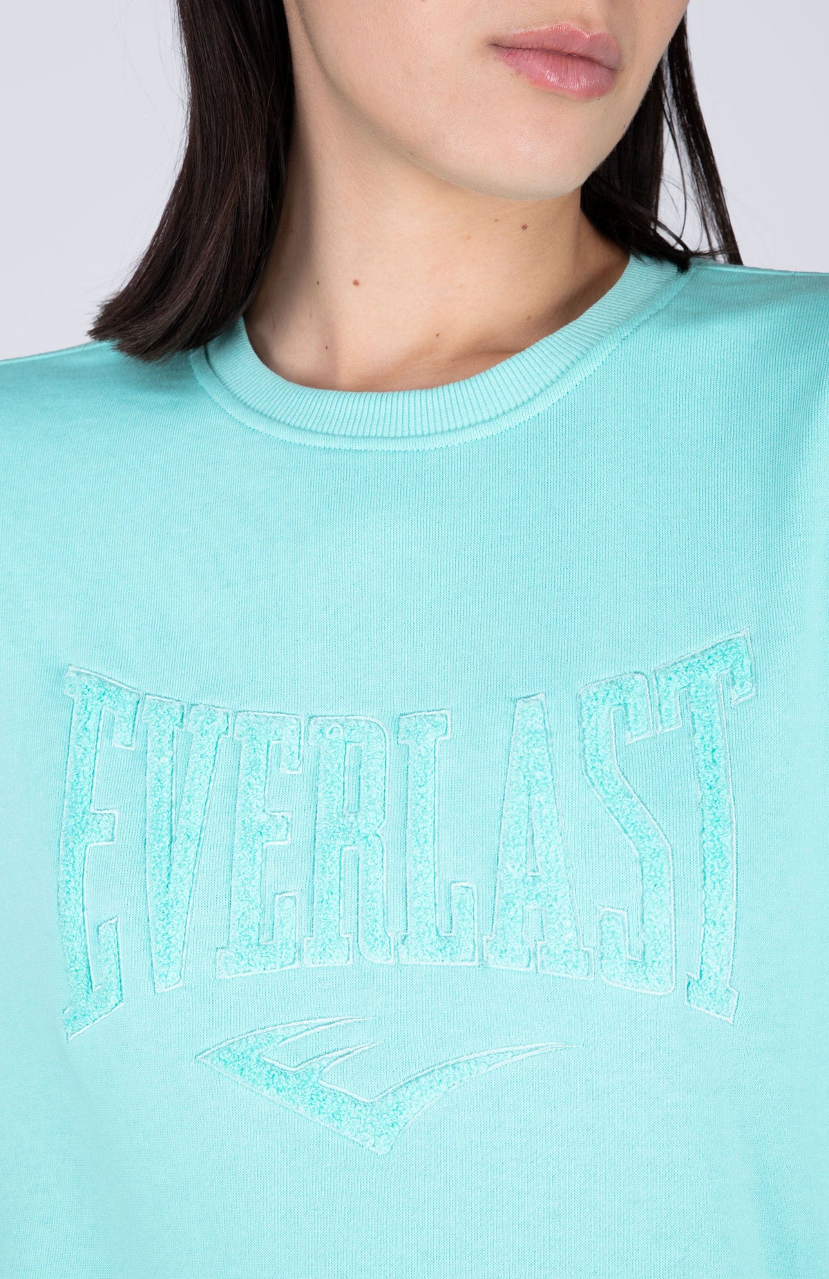 Poleron Crew Neck Aura Verde Everlast