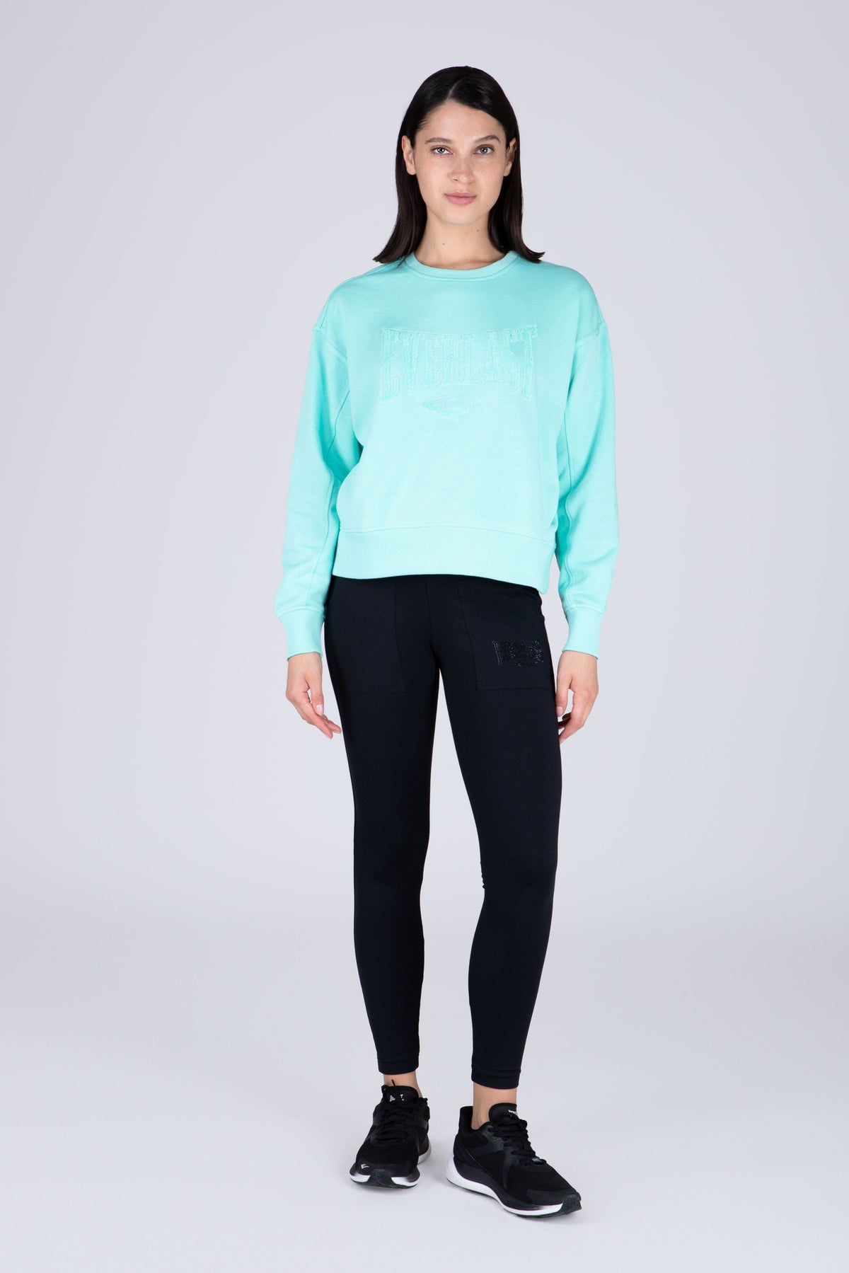 Poleron Crew Neck Aura Verde Everlast