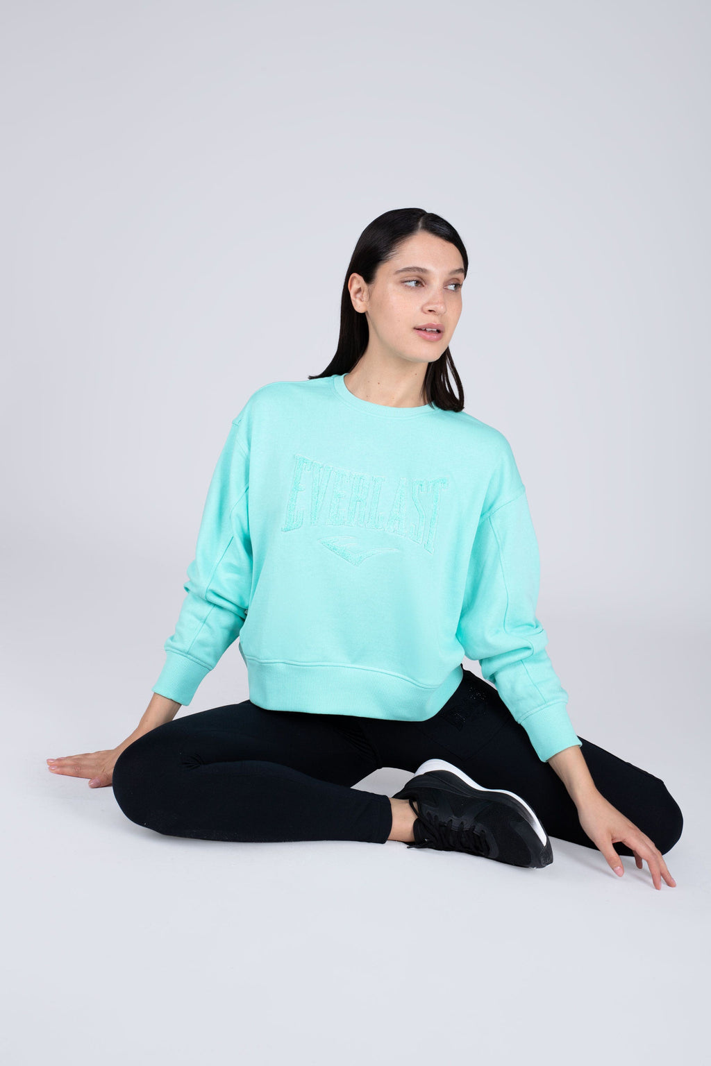 Poleron Crew Neck Aura Verde Everlast