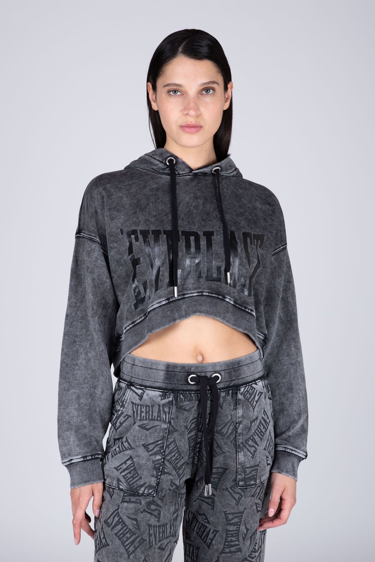 Poleron Hood Flow Gris Everlast