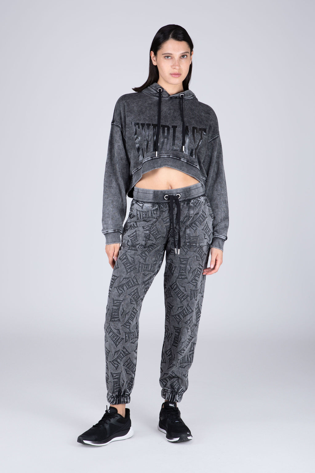 Poleron Hood Flow Gris Everlast