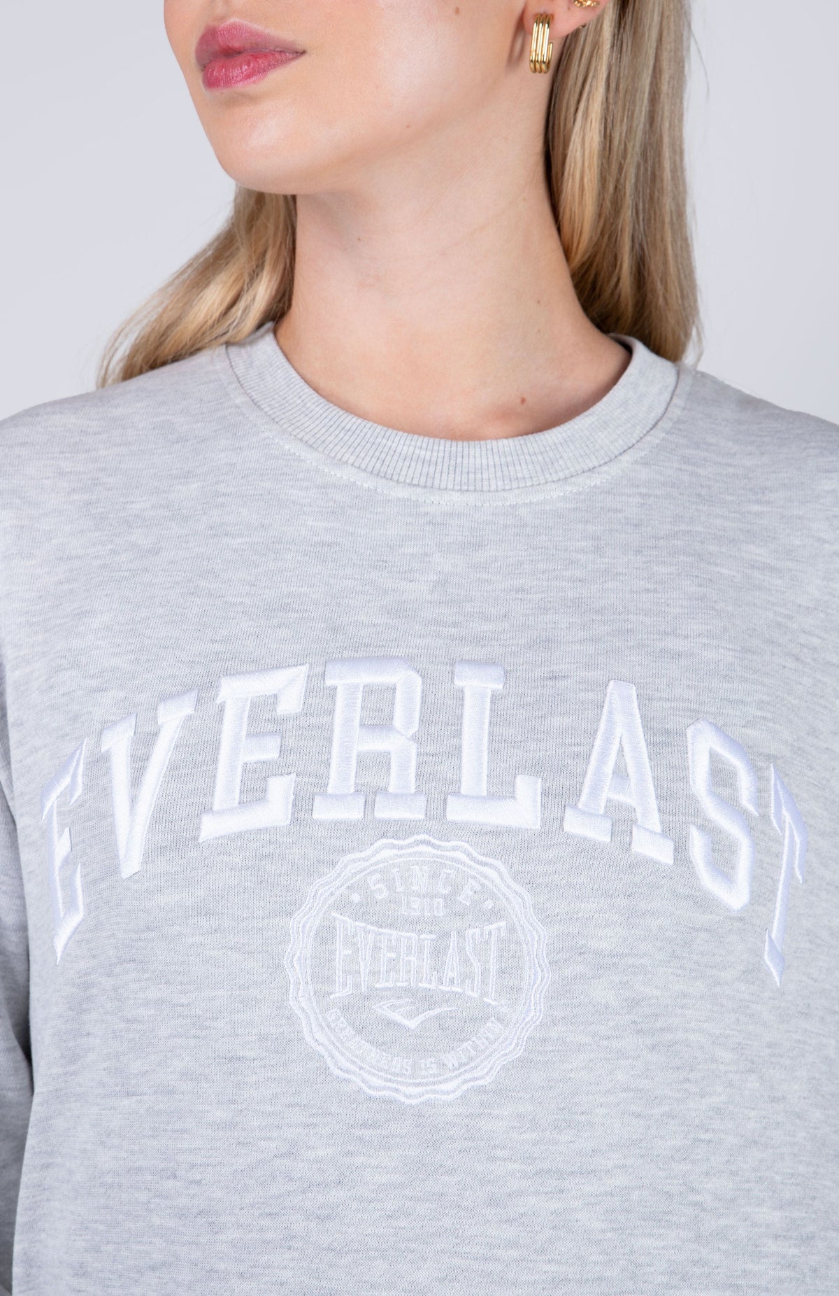Poleron Crew Neck Moon Gris Everlast