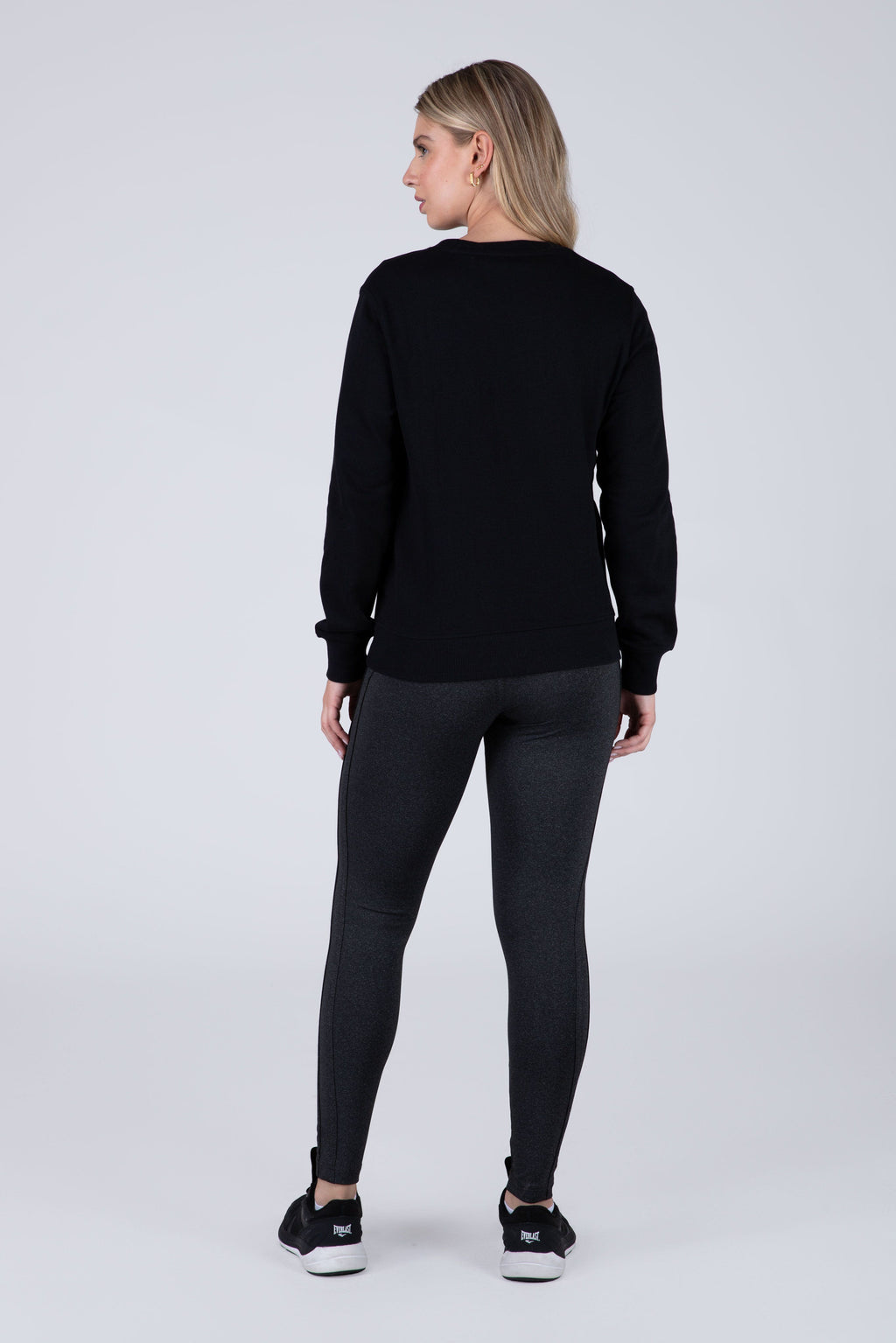 Poleron Crew Neck Moon Negro Everlast