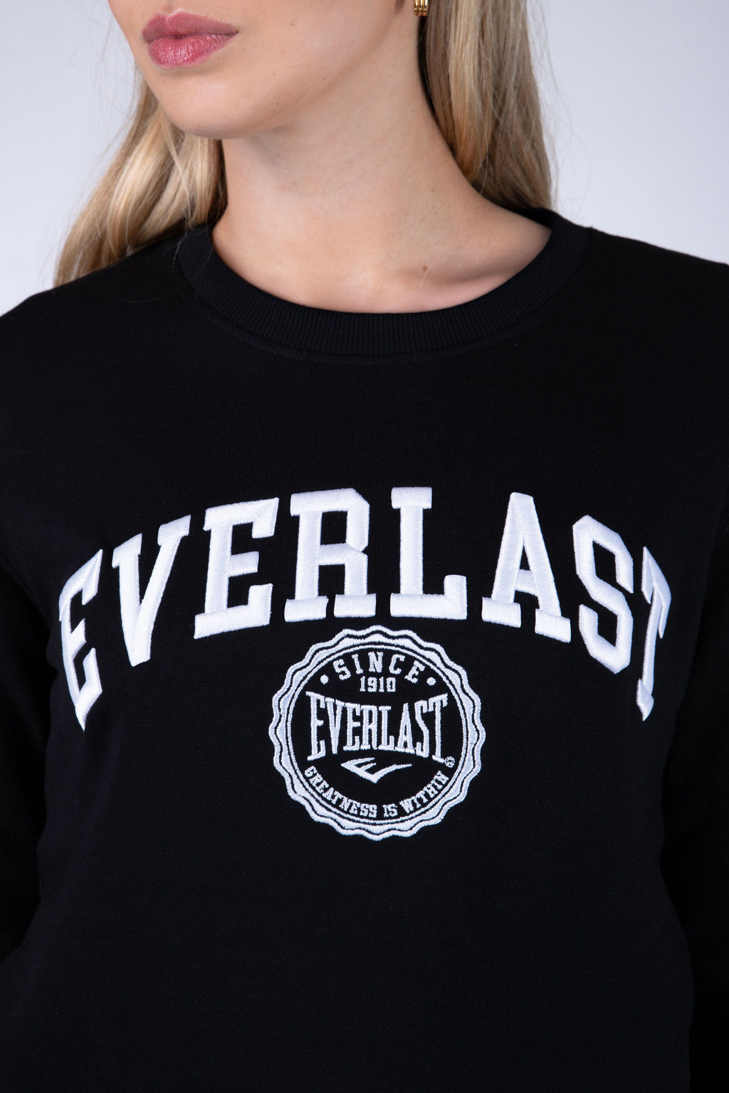 Poleron Crew Neck Moon Negro Everlast