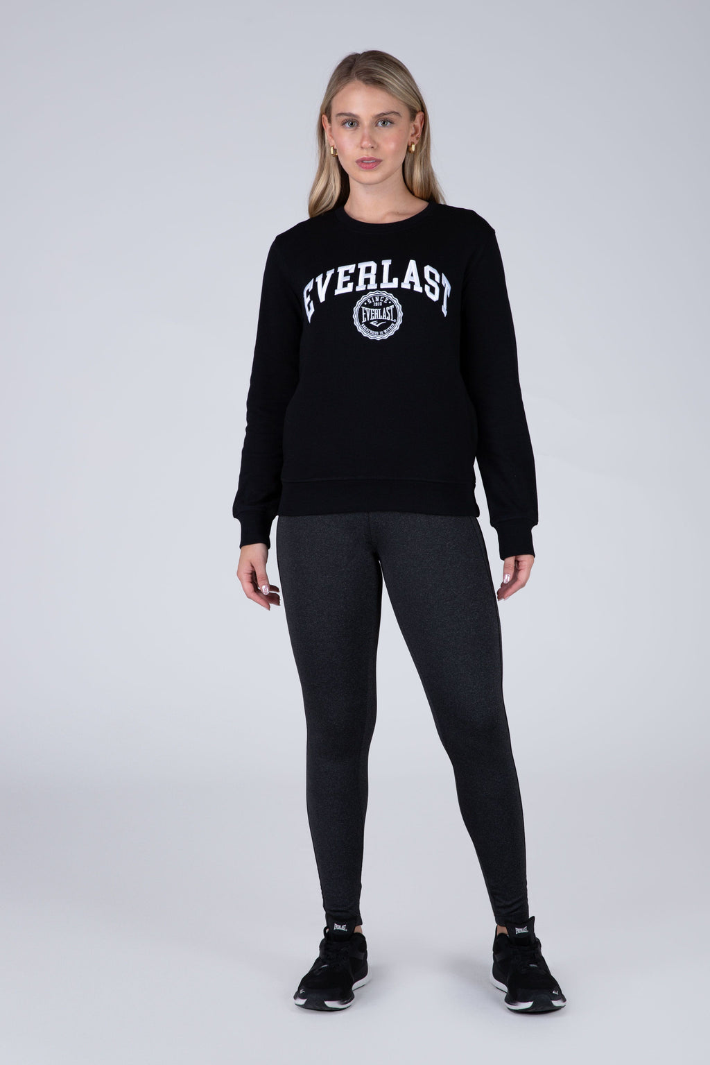 Poleron Crew Neck Moon Negro Everlast