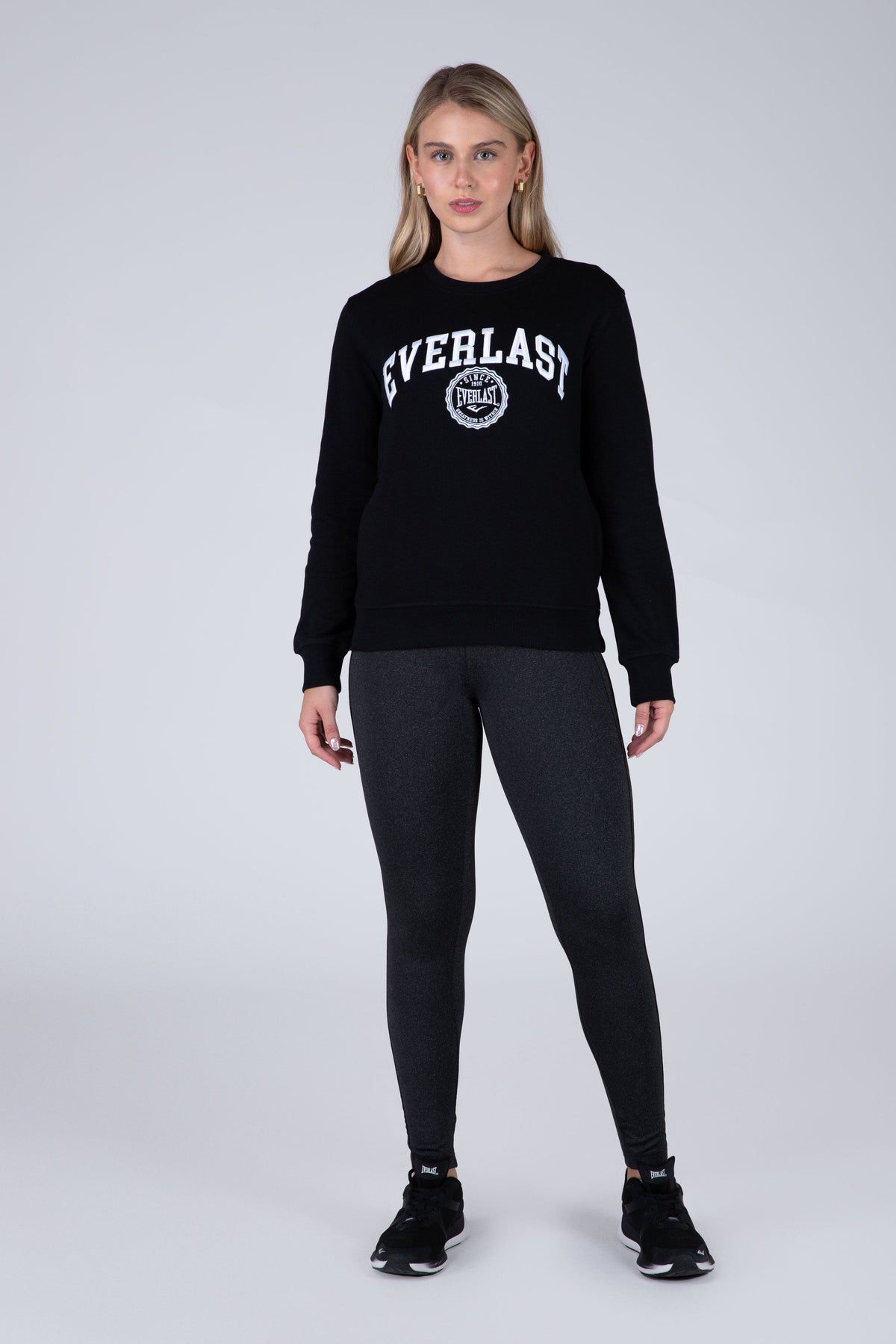 Poleron Crew Neck Moon Negro Everlast