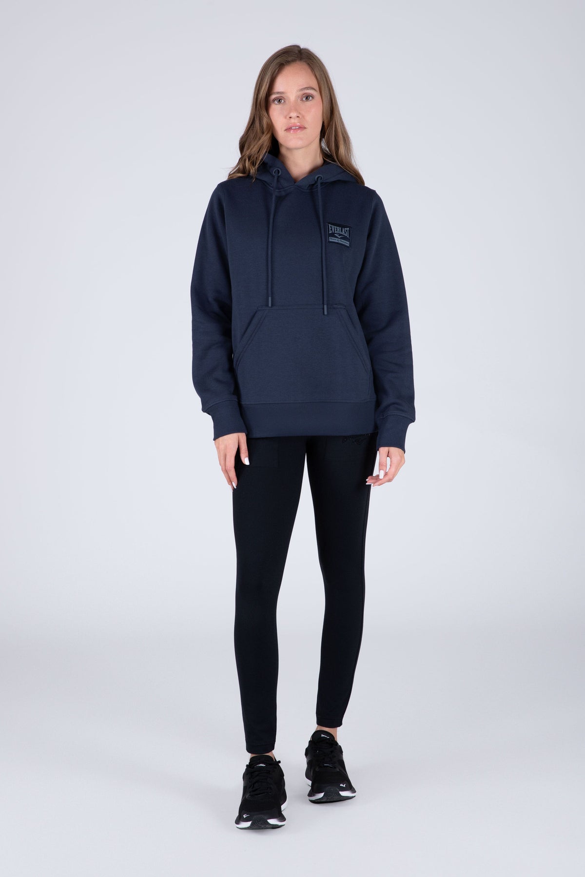 Poleron Hood School Azul Everlast