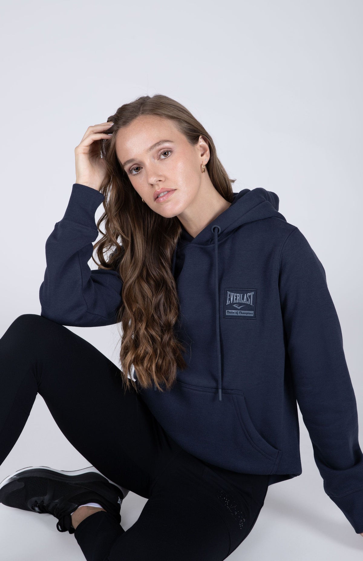 Poleron Hood School Azul Everlast