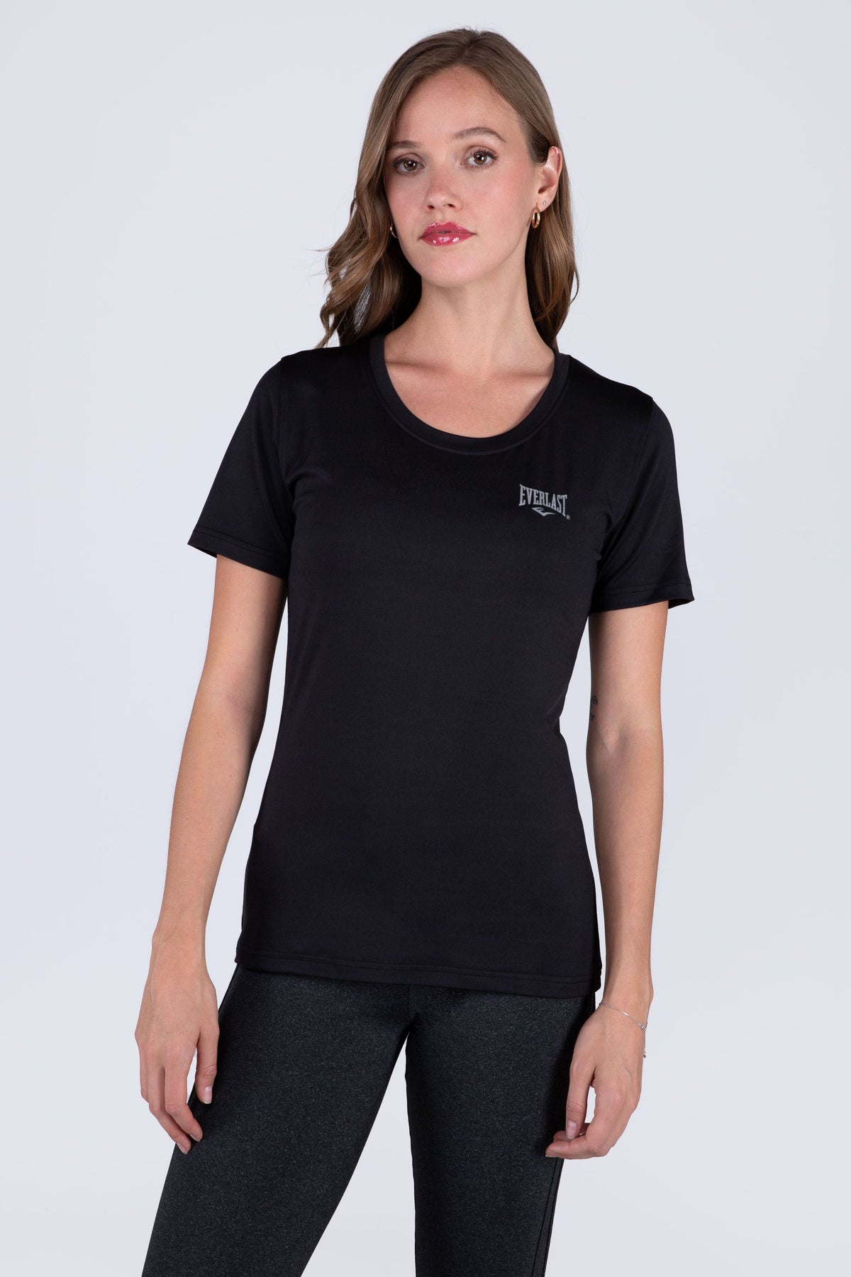 Polera Manga Corta Cross Negro Everlast