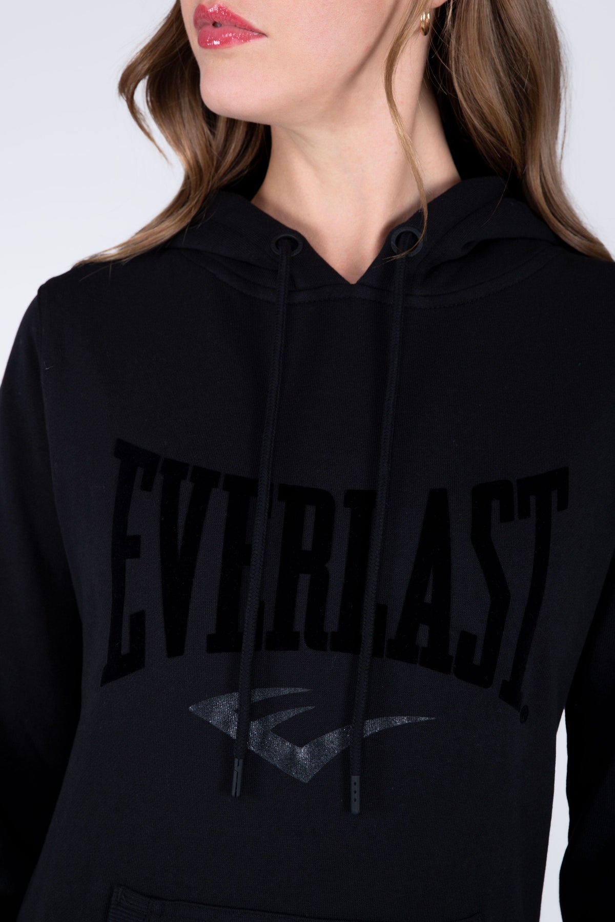 Poleron Hood Basic Heart Negro Everlast