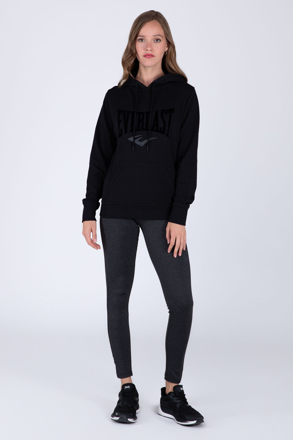 Poleron Hood Basic Heart Negro Everlast