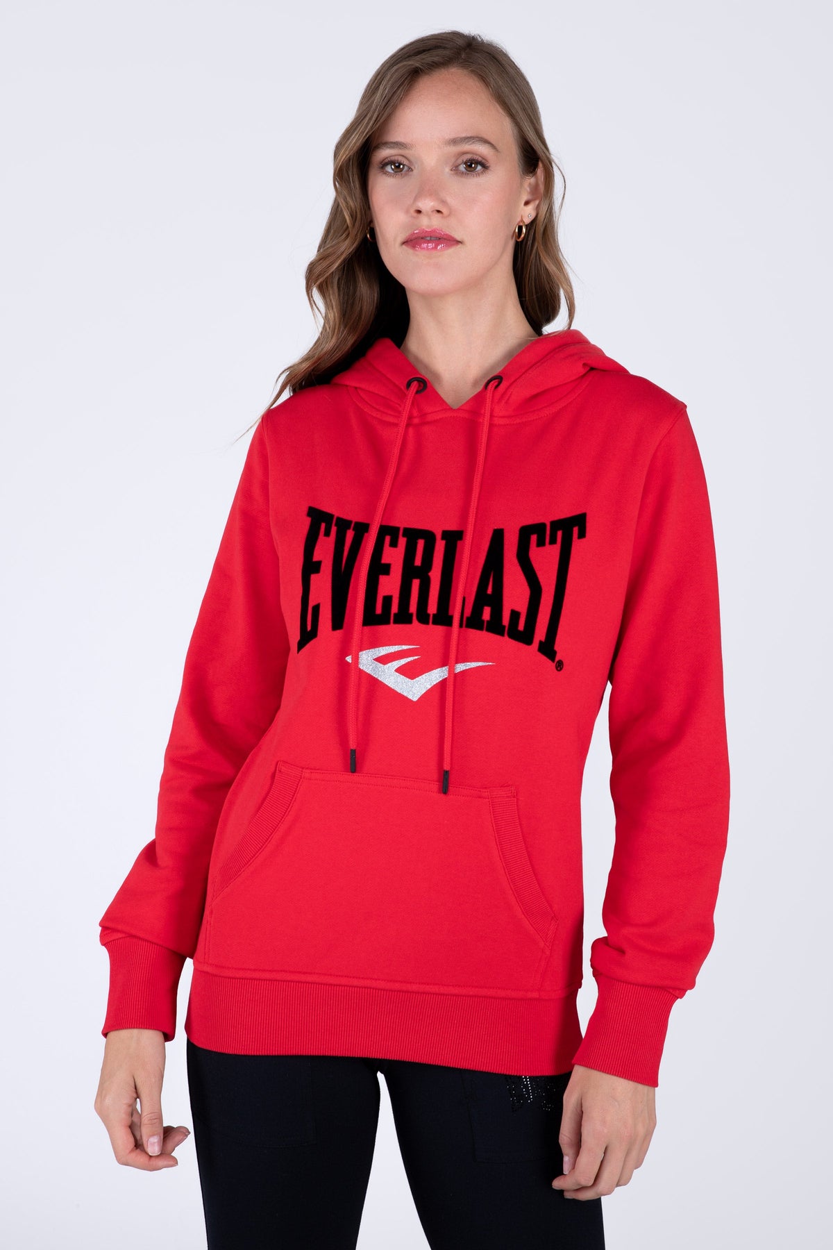 Poleron Hood Basic Heart Rojo Everlast
