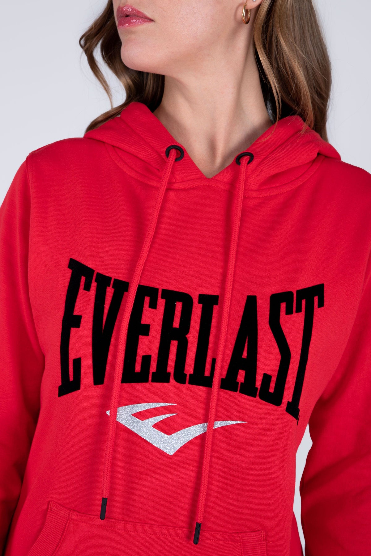 Poleron Hood Basic Heart Rojo Everlast