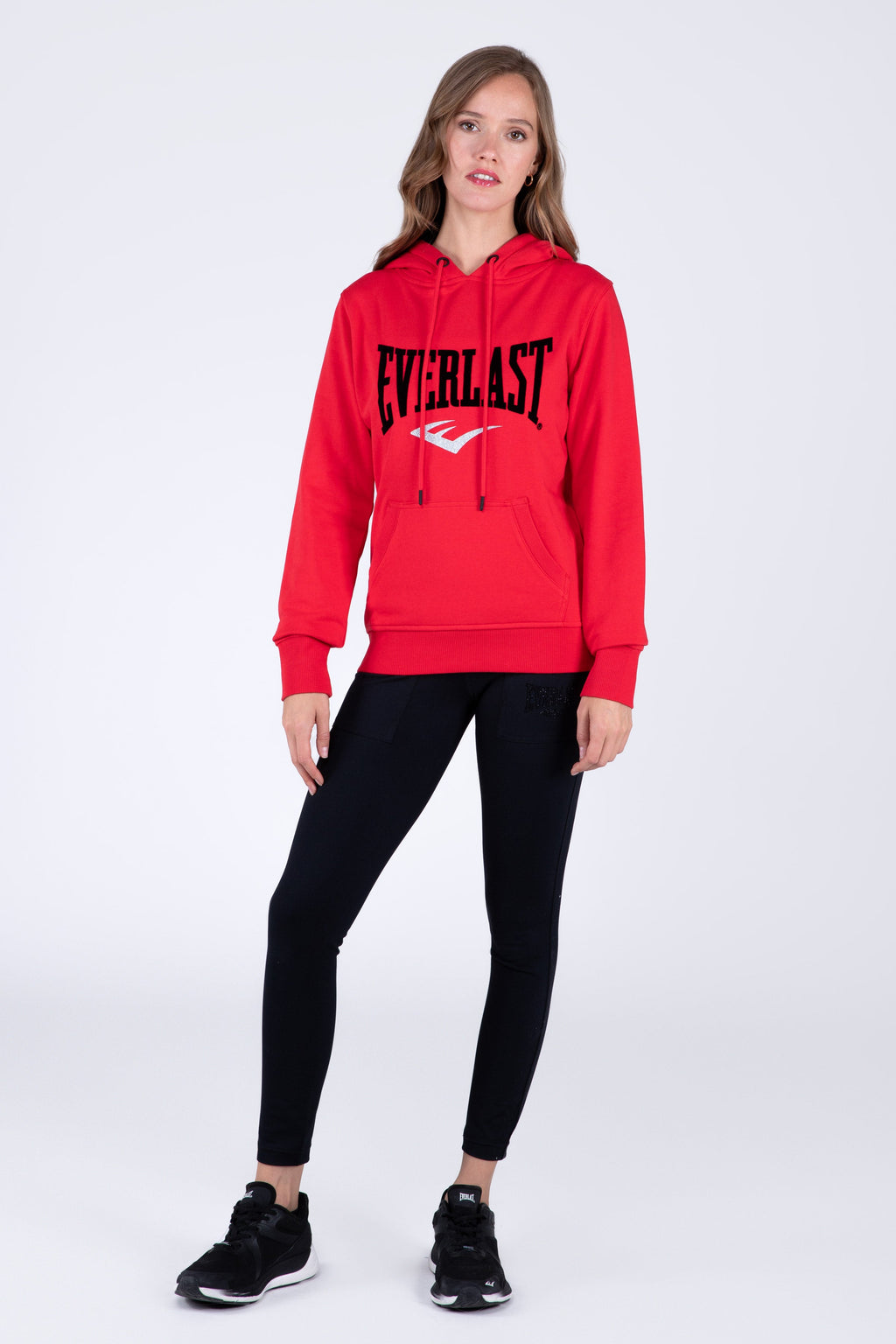 Poleron Hood Basic Heart Rojo Everlast