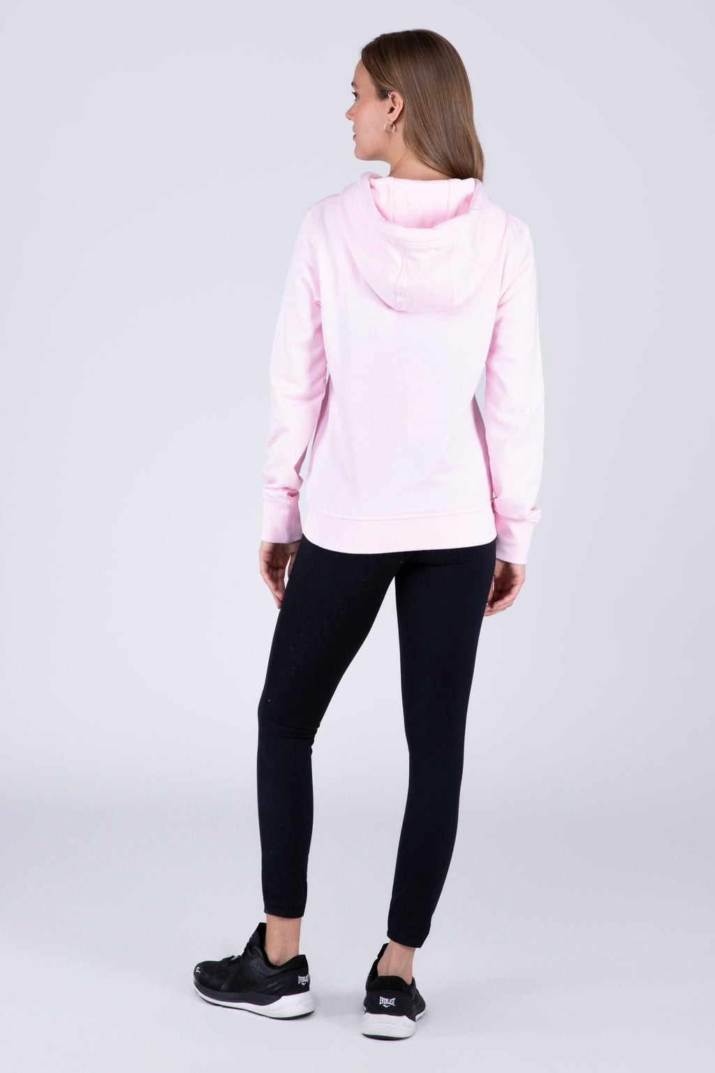 Poleron Hood Basic Heart Rosado Everlast