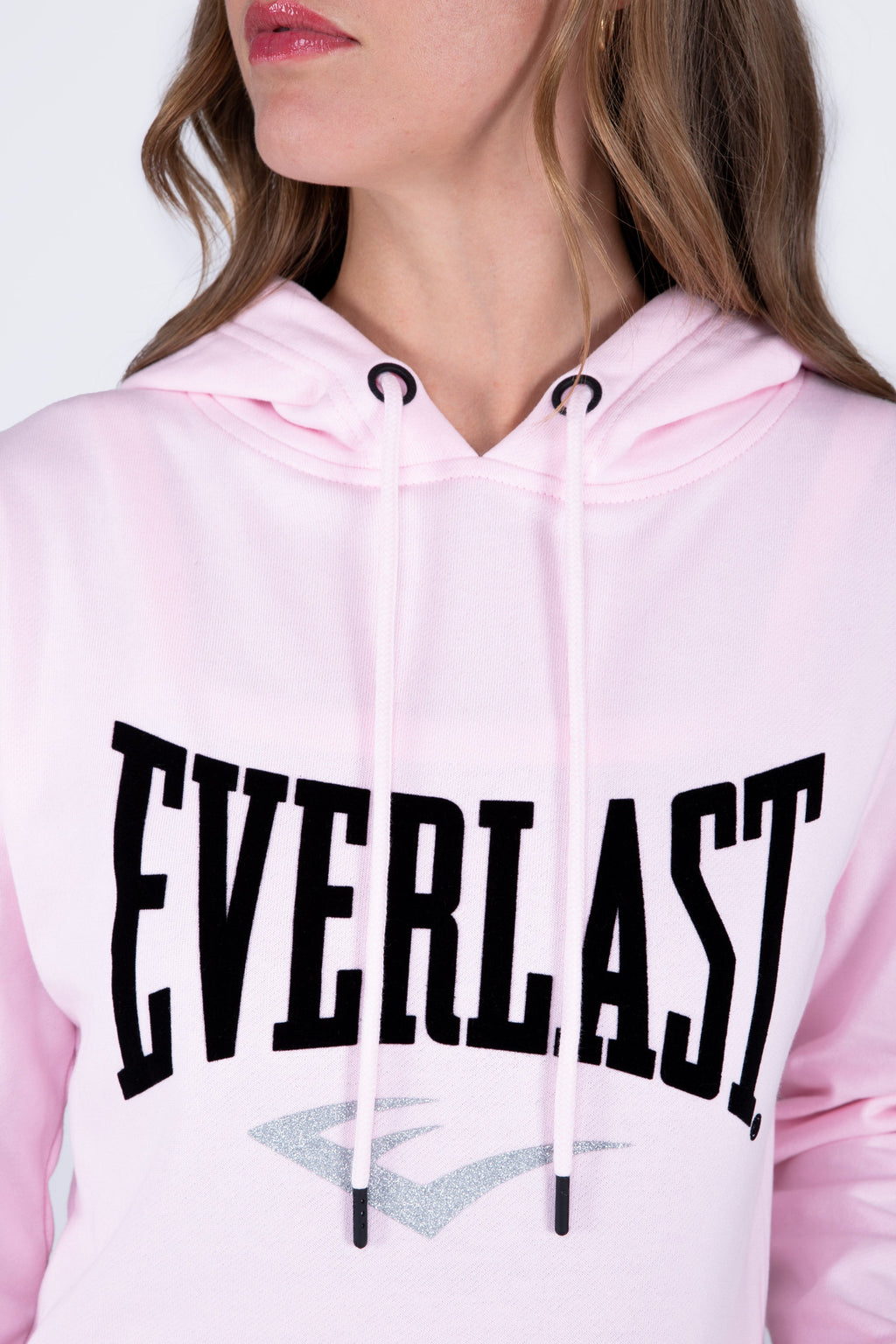 Poleron Hood Basic Heart Rosado Everlast