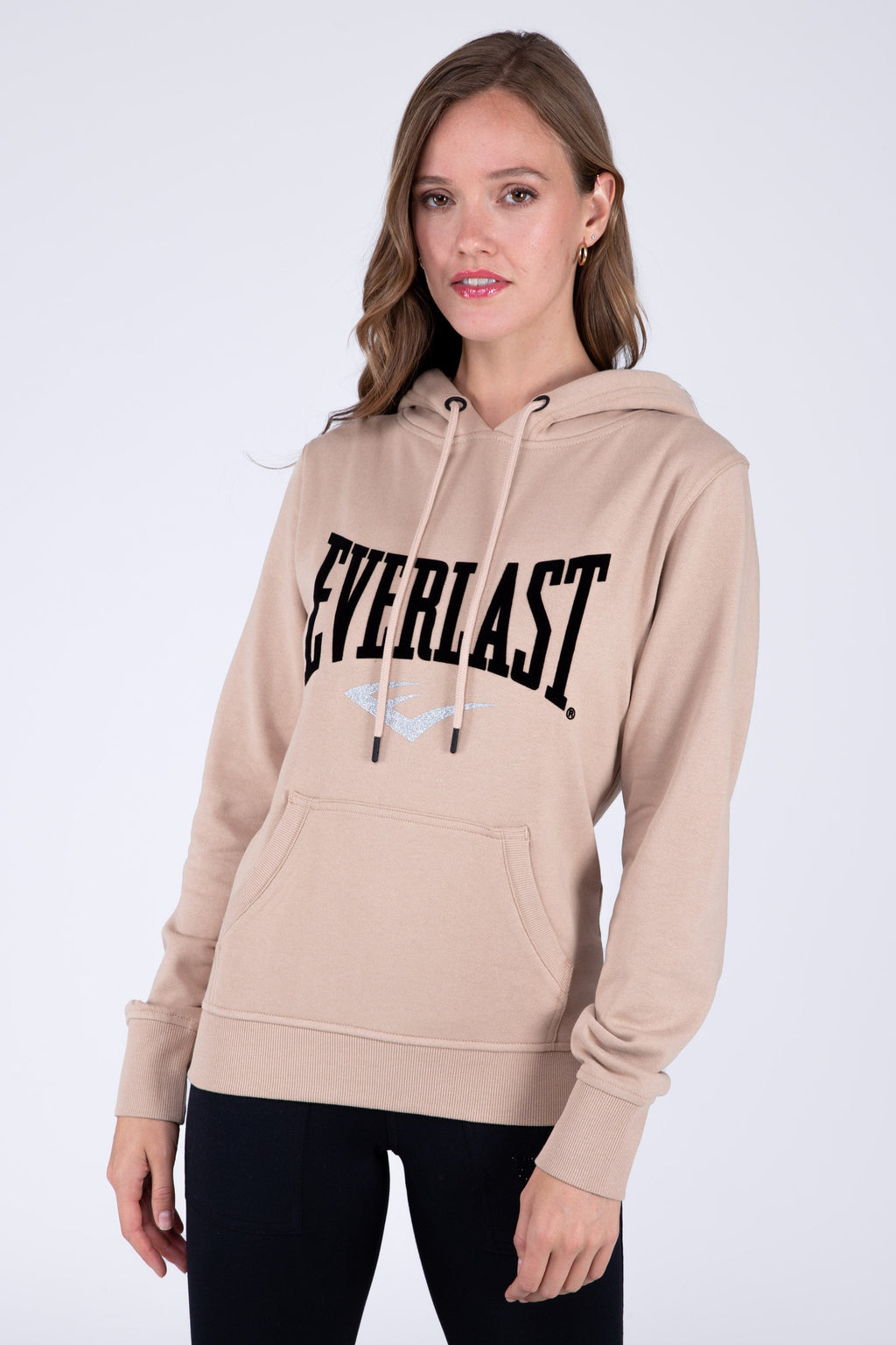 Poleron Hood Basic Heart Beige Everlast