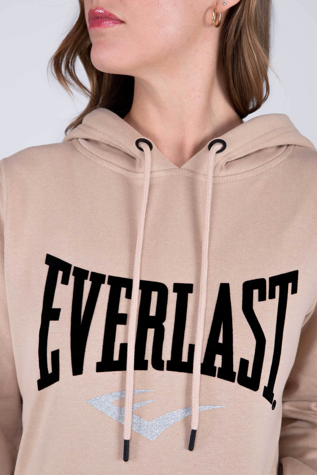 Poleron Hood Basic Heart Beige Everlast