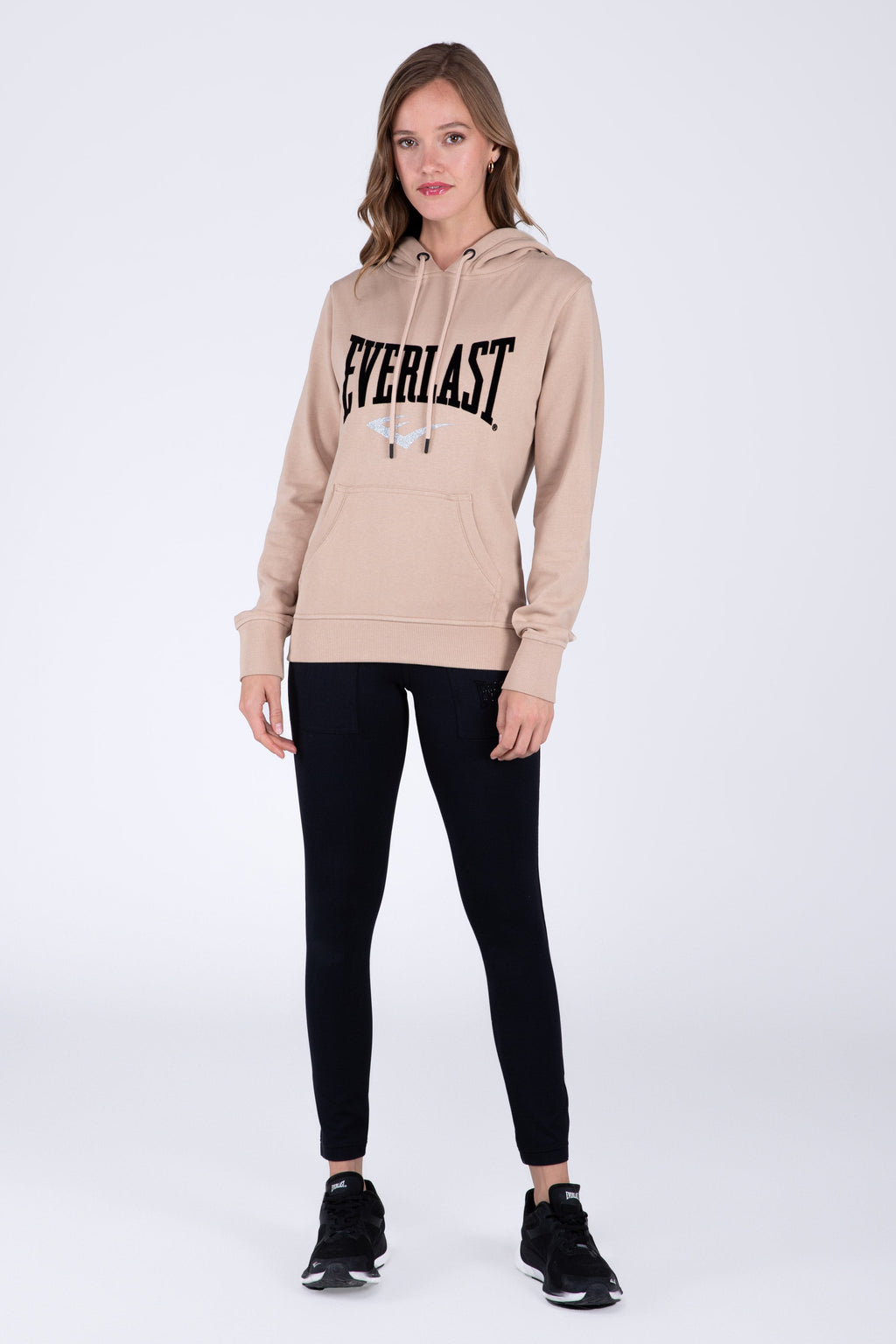 Poleron Hood Basic Heart Beige Everlast