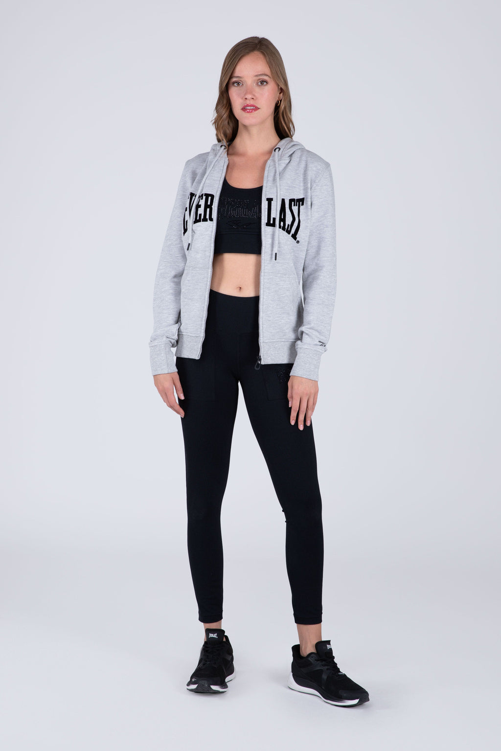 Chaqueta Hood Basic Heart Gris Everlast