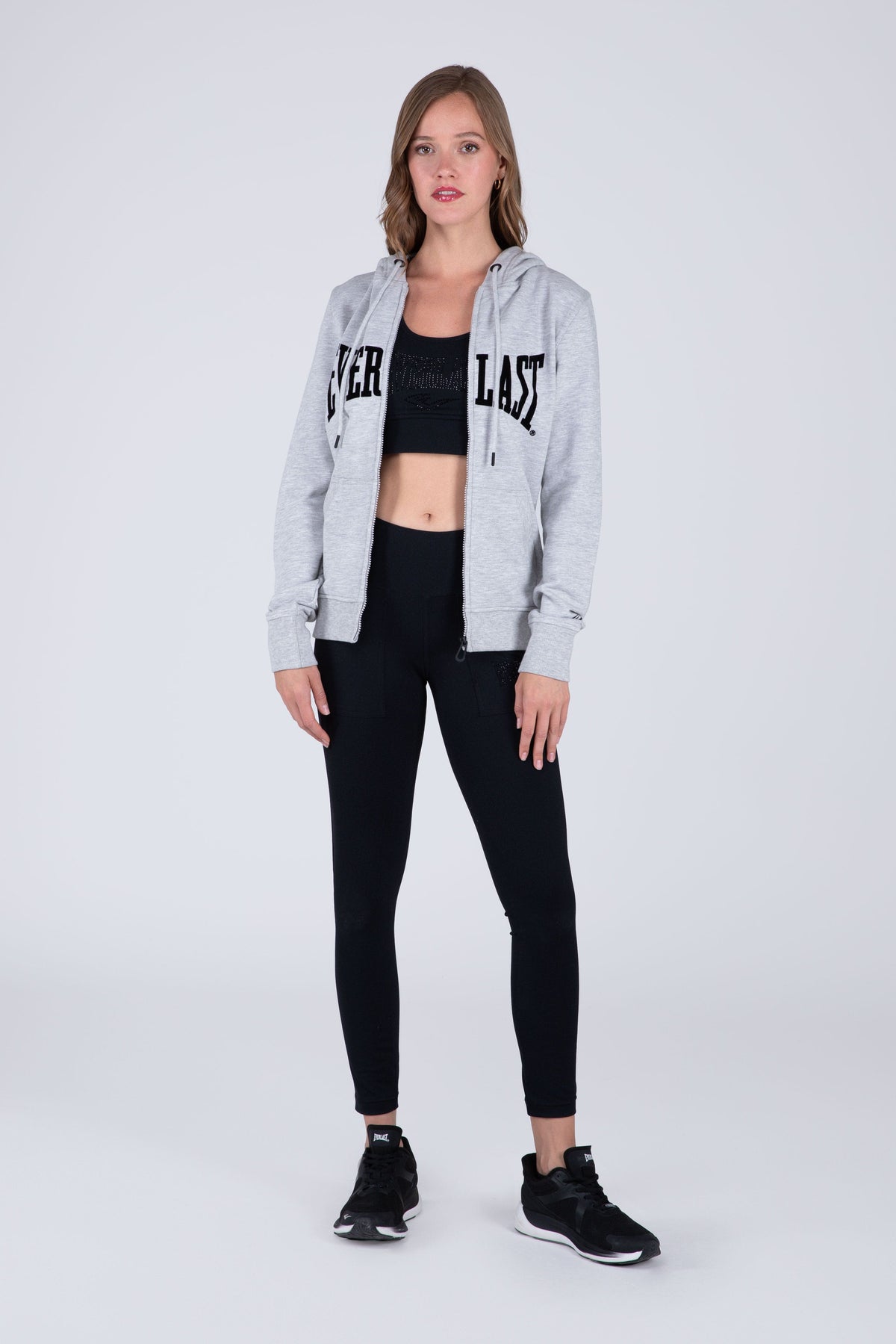 Chaqueta Hood Basic Heart Gris Everlast