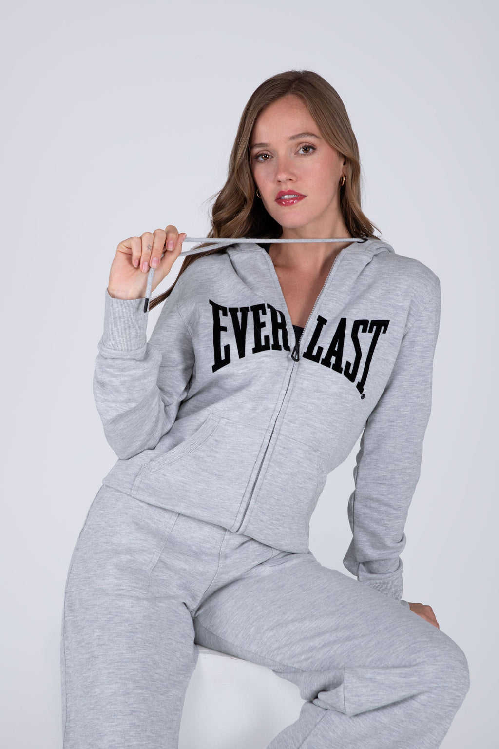 Chaqueta Hood Basic Heart Gris Everlast