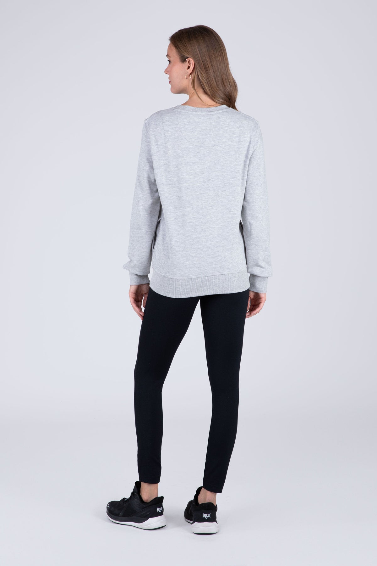 Poleron Crew Neck Basic Heart Gris Everlast