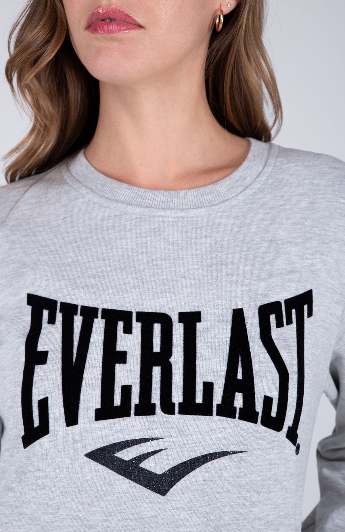 Poleron Crew Neck Basic Heart Gris Everlast