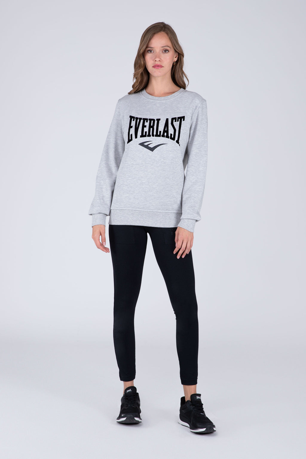 Poleron Crew Neck Basic Heart Gris Everlast