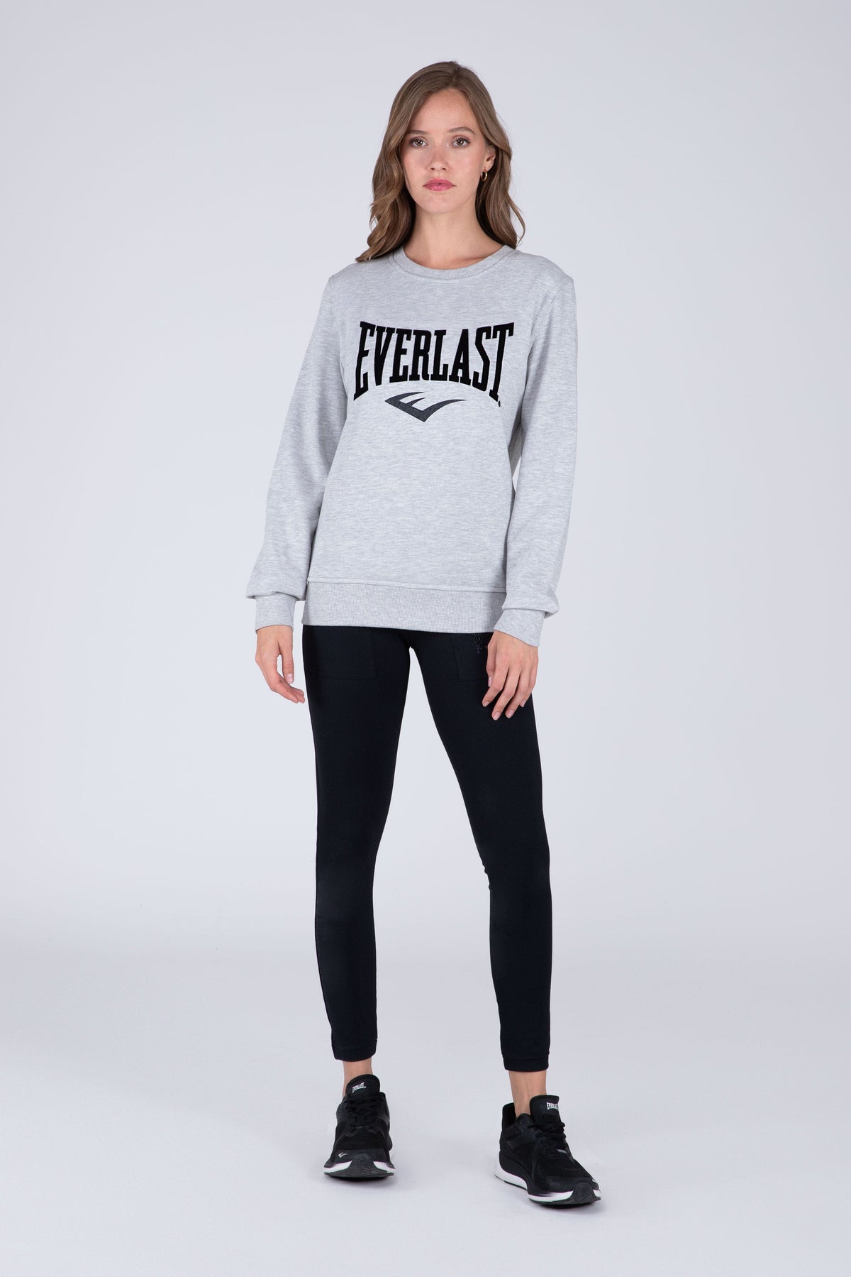 Poleron Crew Neck Basic Heart Gris Everlast