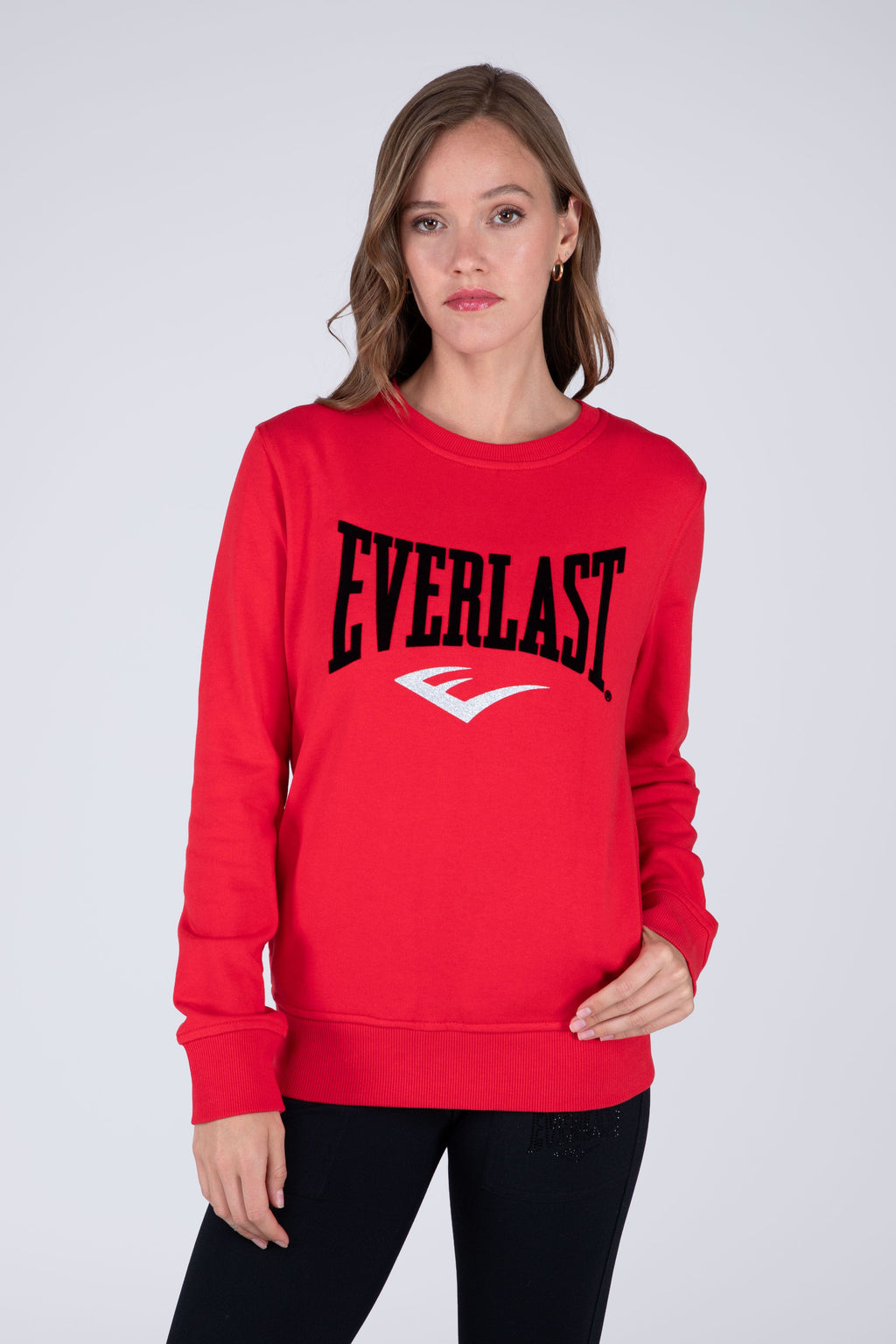 Poleron Crew Neck Basic Heart Rojo Everlast