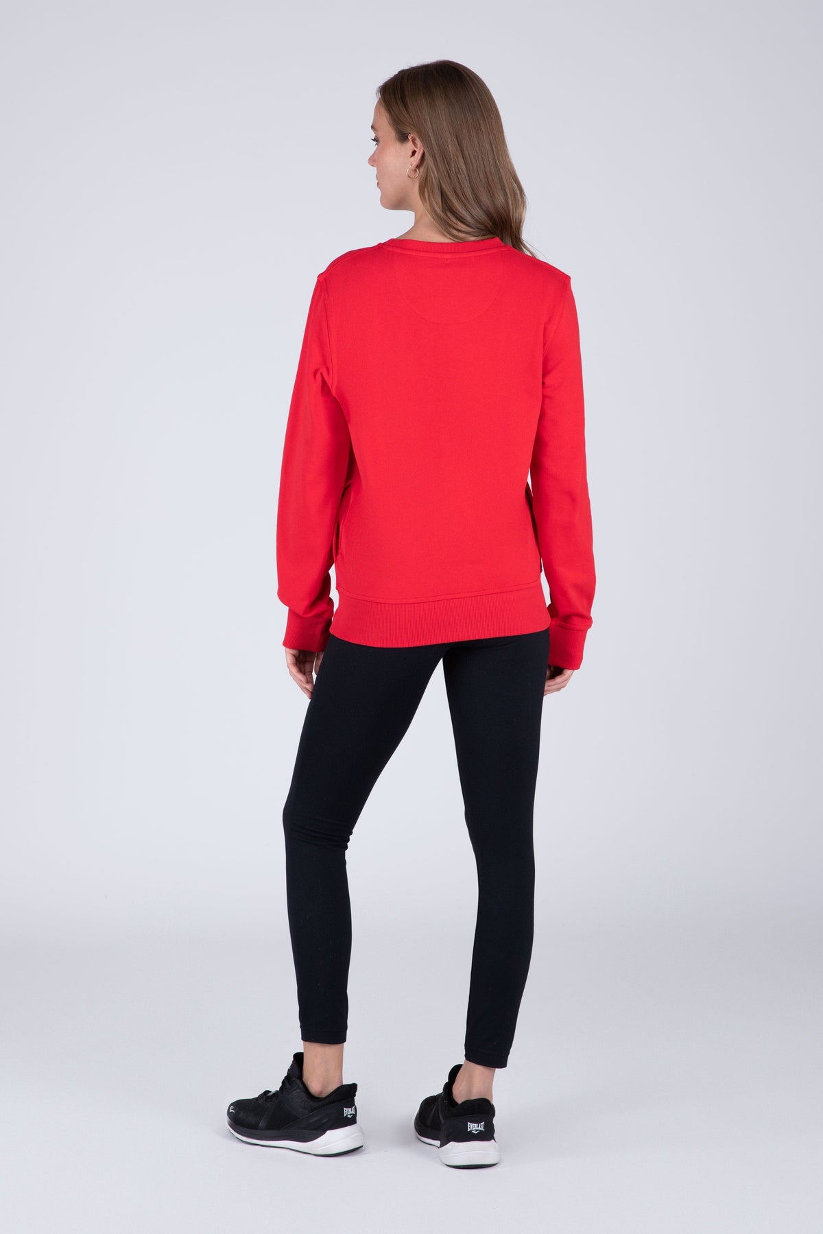 Poleron Crew Neck Basic Heart Rojo Everlast