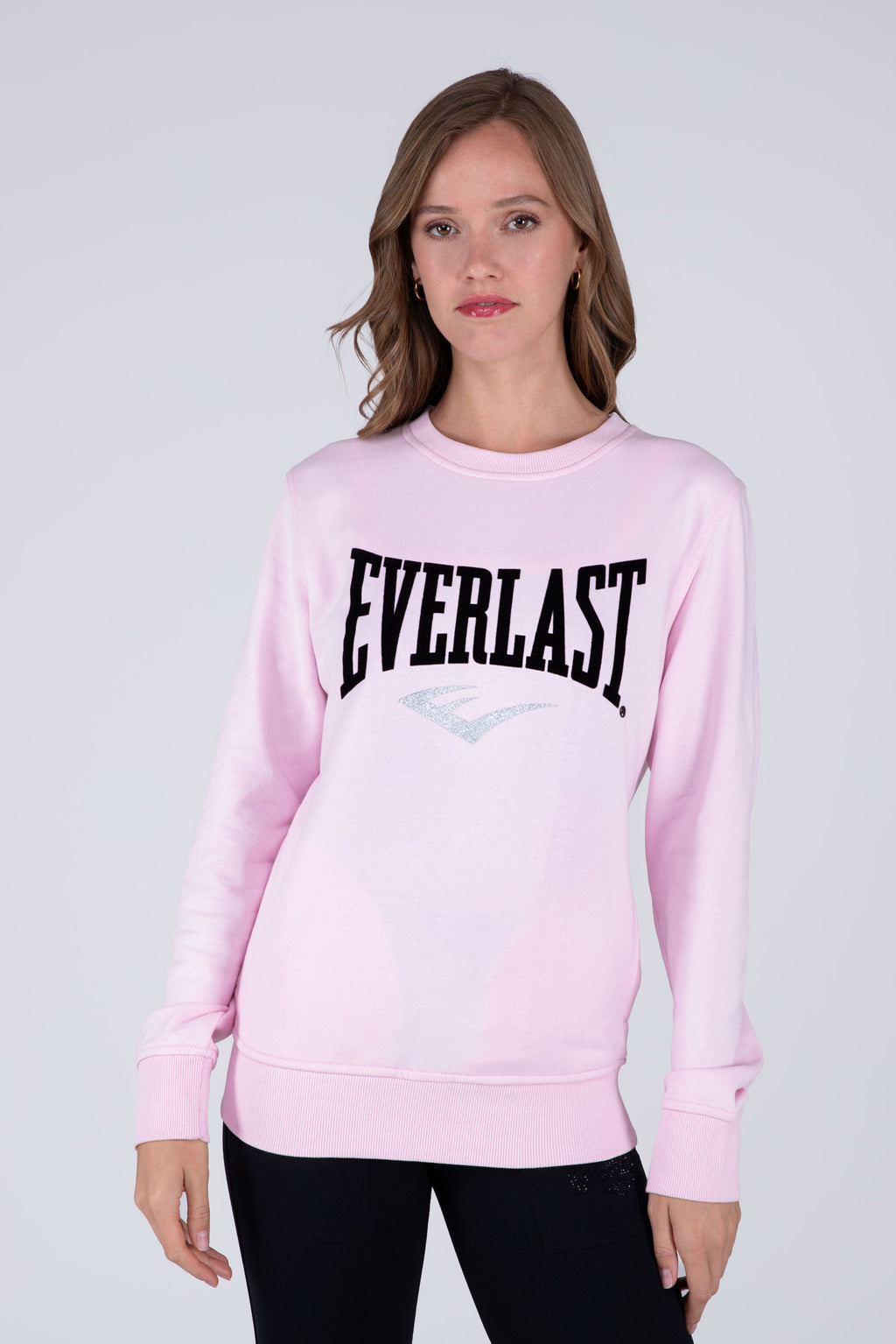 Poleron Crew Neck Basic Heart Rosado Everlast