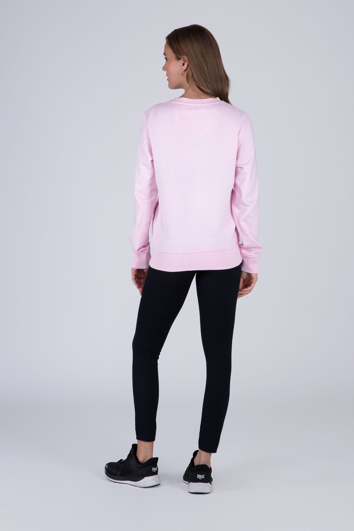 Poleron Crew Neck Basic Heart Rosado Everlast