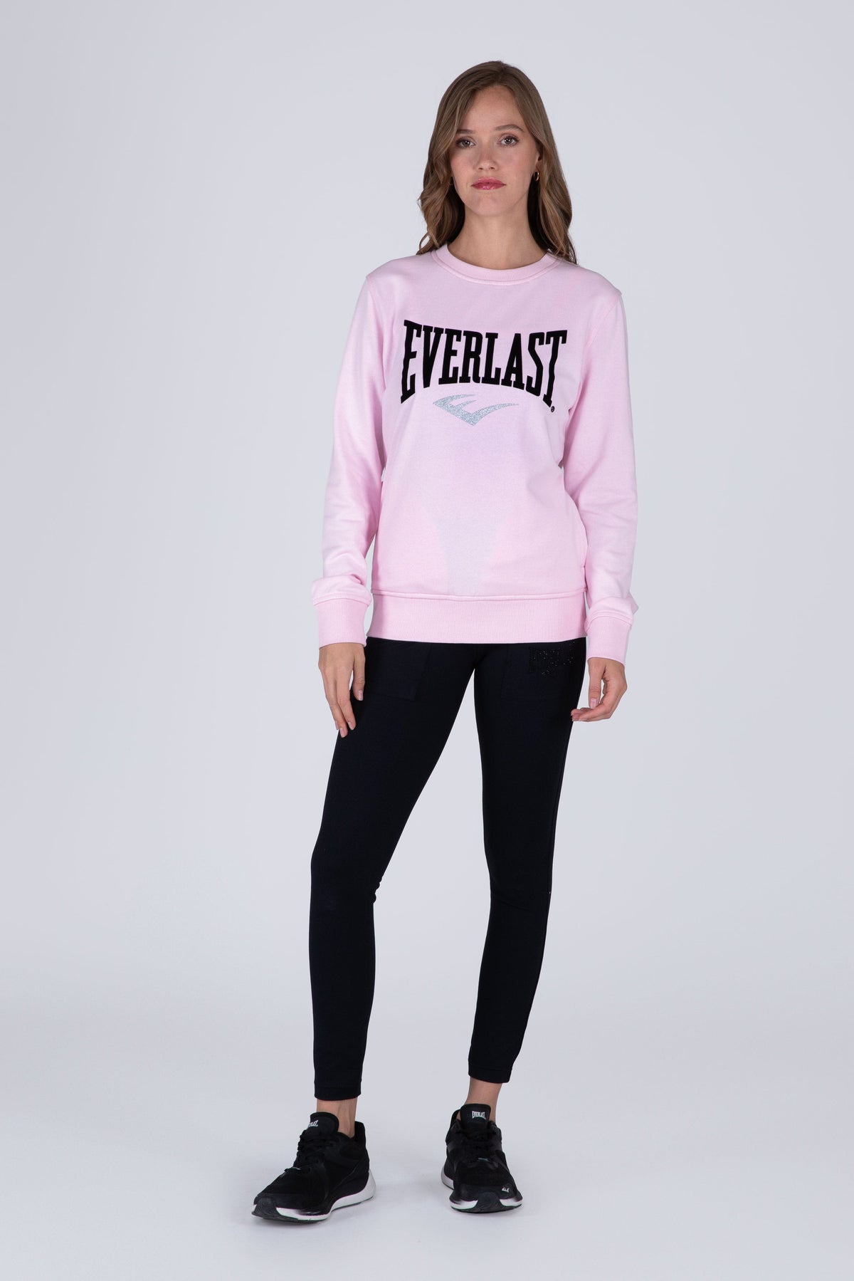 Poleron Crew Neck Basic Heart Rosado Everlast