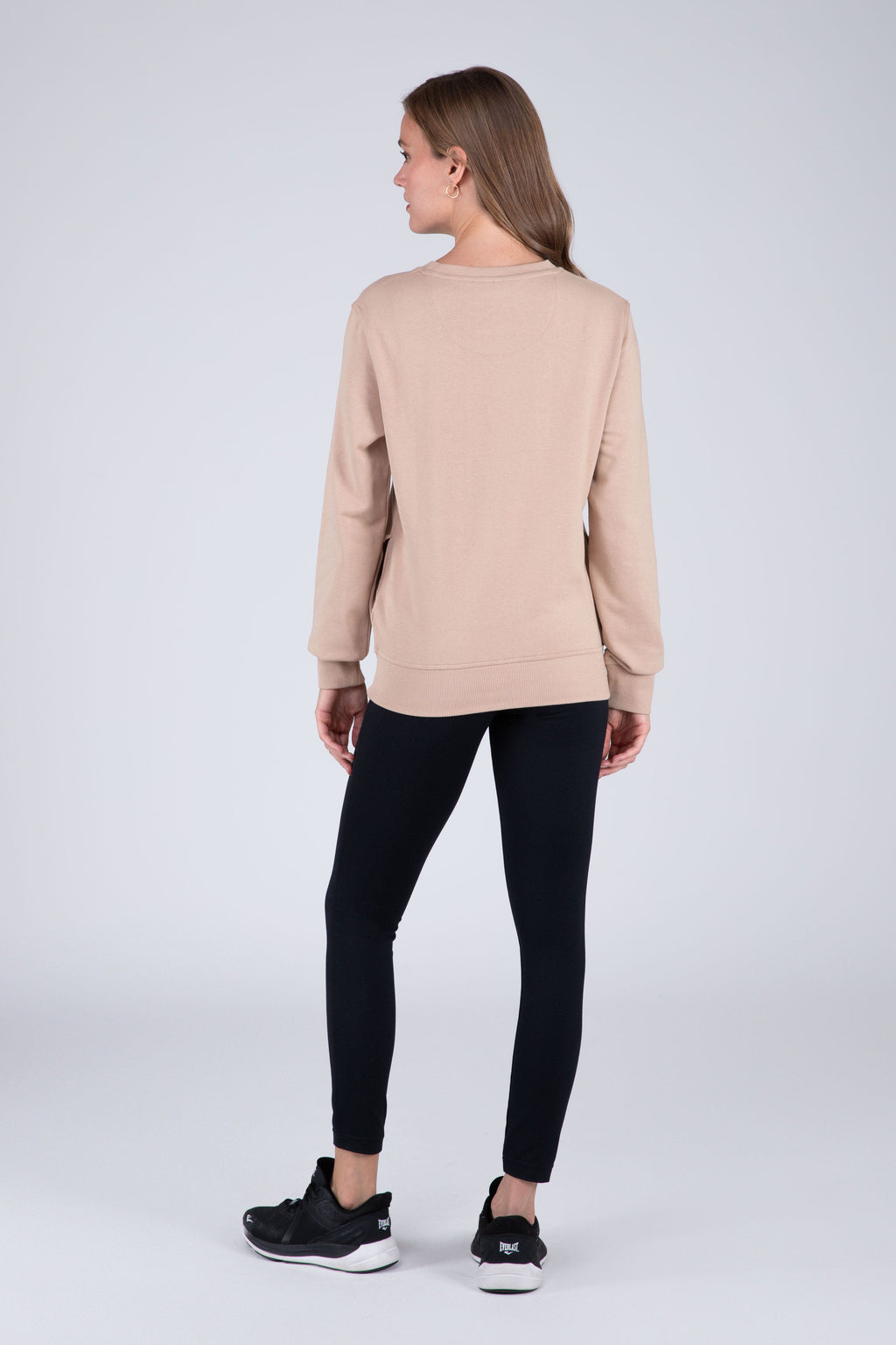 Poleron Crew Neck Basic Heart Beige Everlast